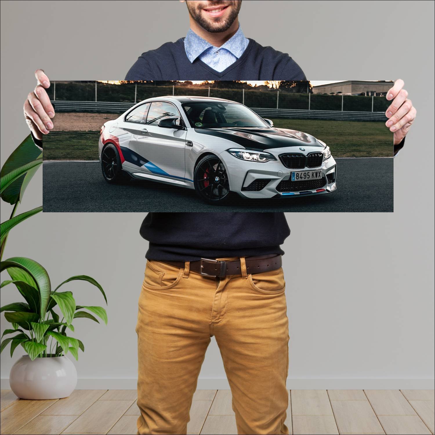 Cuadro grande 30x80cm 2018 bmw m2 coupe competitio 634 Bmw