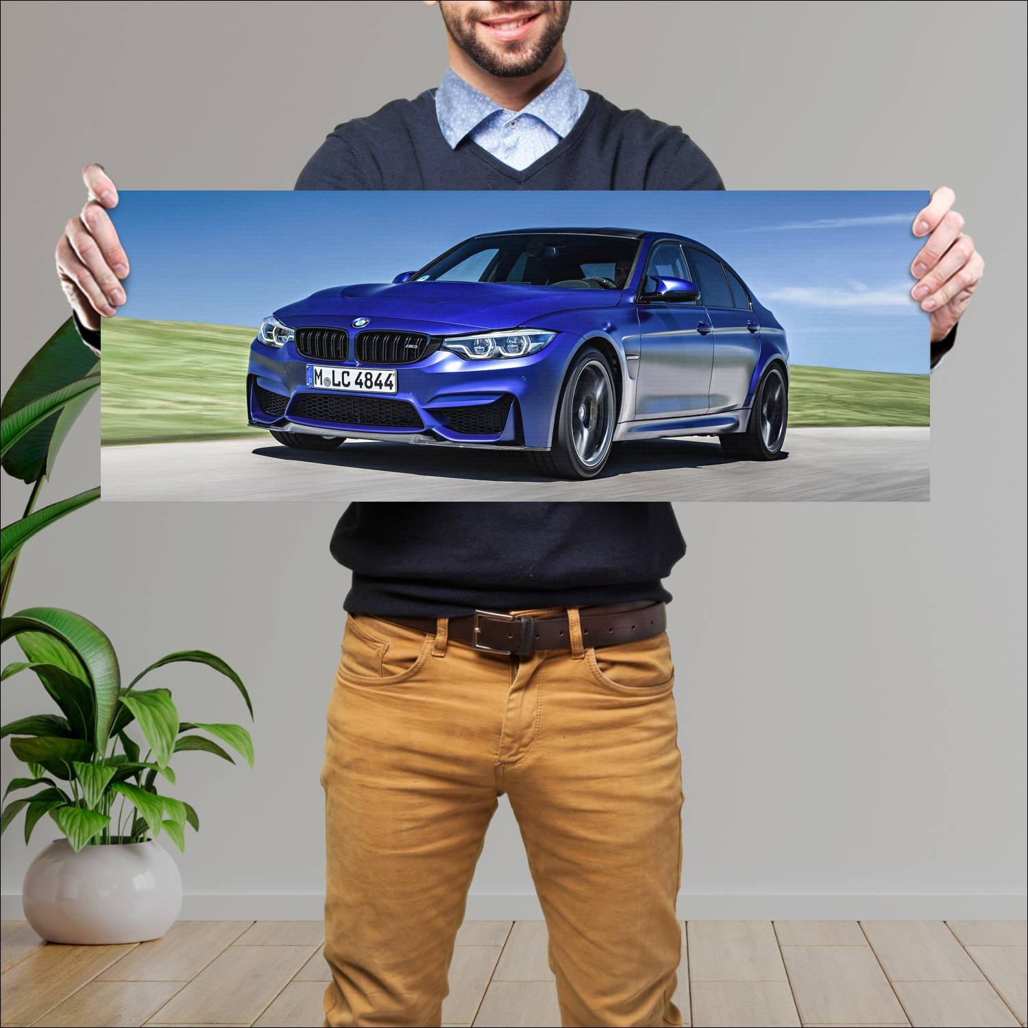 Cuadro grande 30x80cm 2018 bmw m3 cs auto 639 Bmw