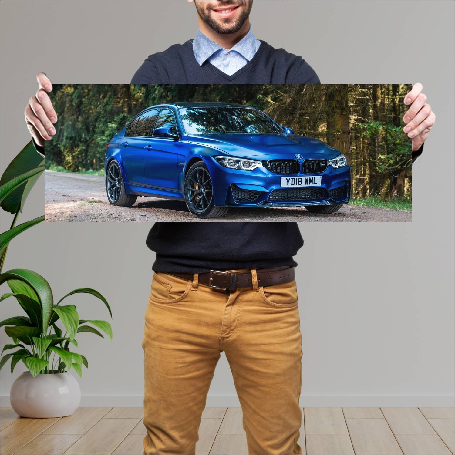 Cuadro grande 30x80cm 2018 bmw m3 cs uk auto 640 Bmw