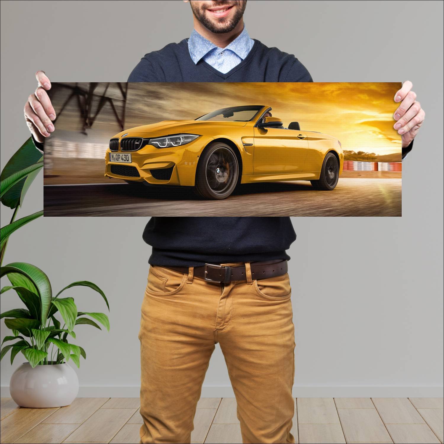 Cuadro grande 30x80cm 2018 bmw m4 convertible 30 y 642 Bmw