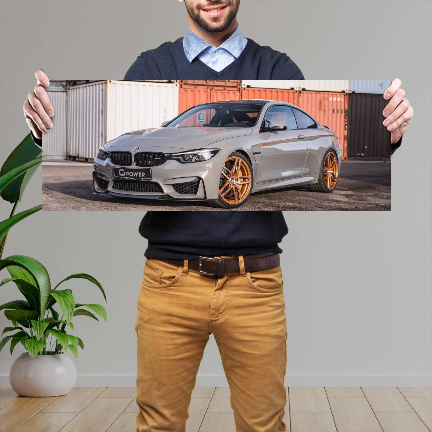 Cuadro grande 30x80cm 2018 bmw m4 cs coupe by g po 643 Bmw