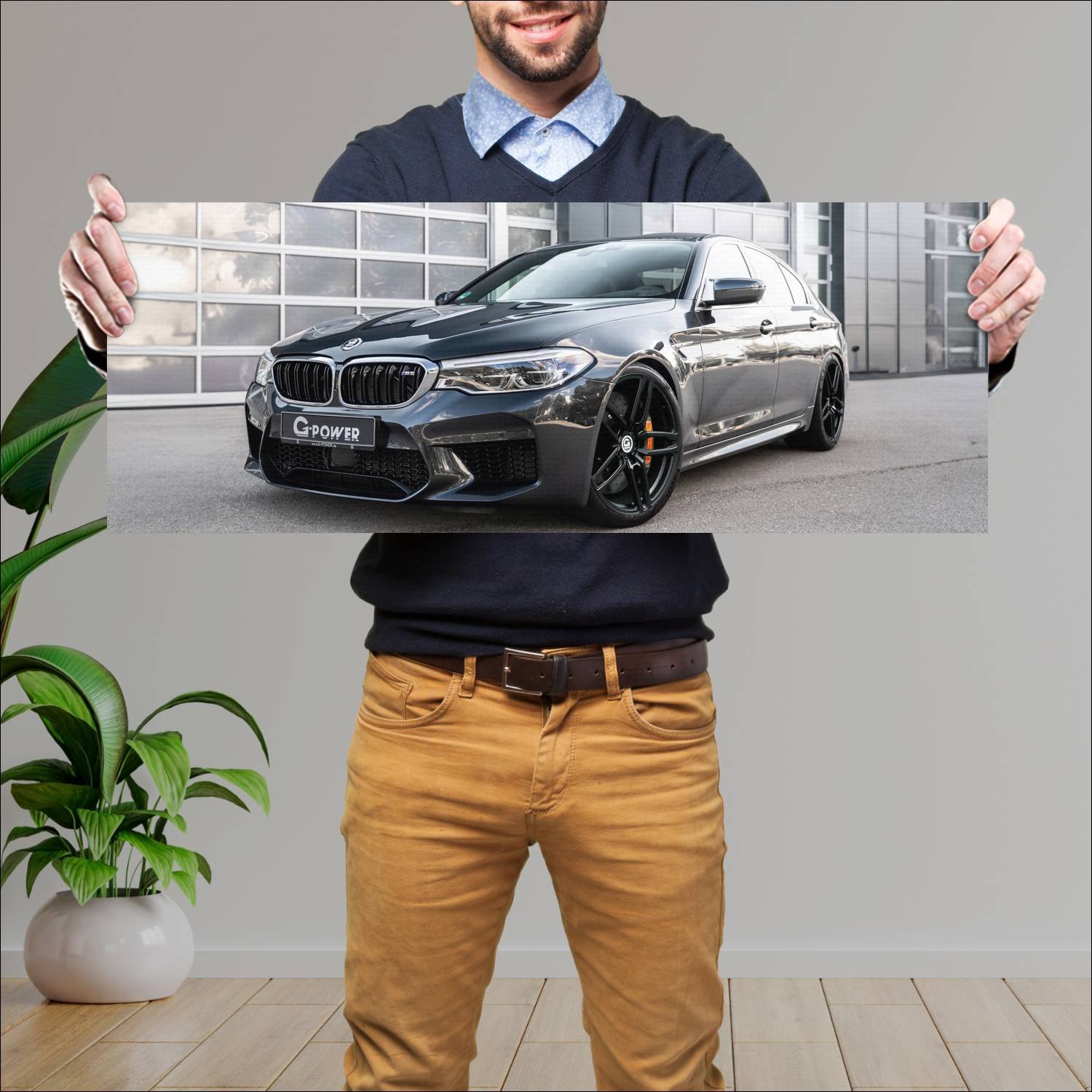 Cuadro grande 30x80cm 2018 bmw m5 by g power auto 650 Bmw