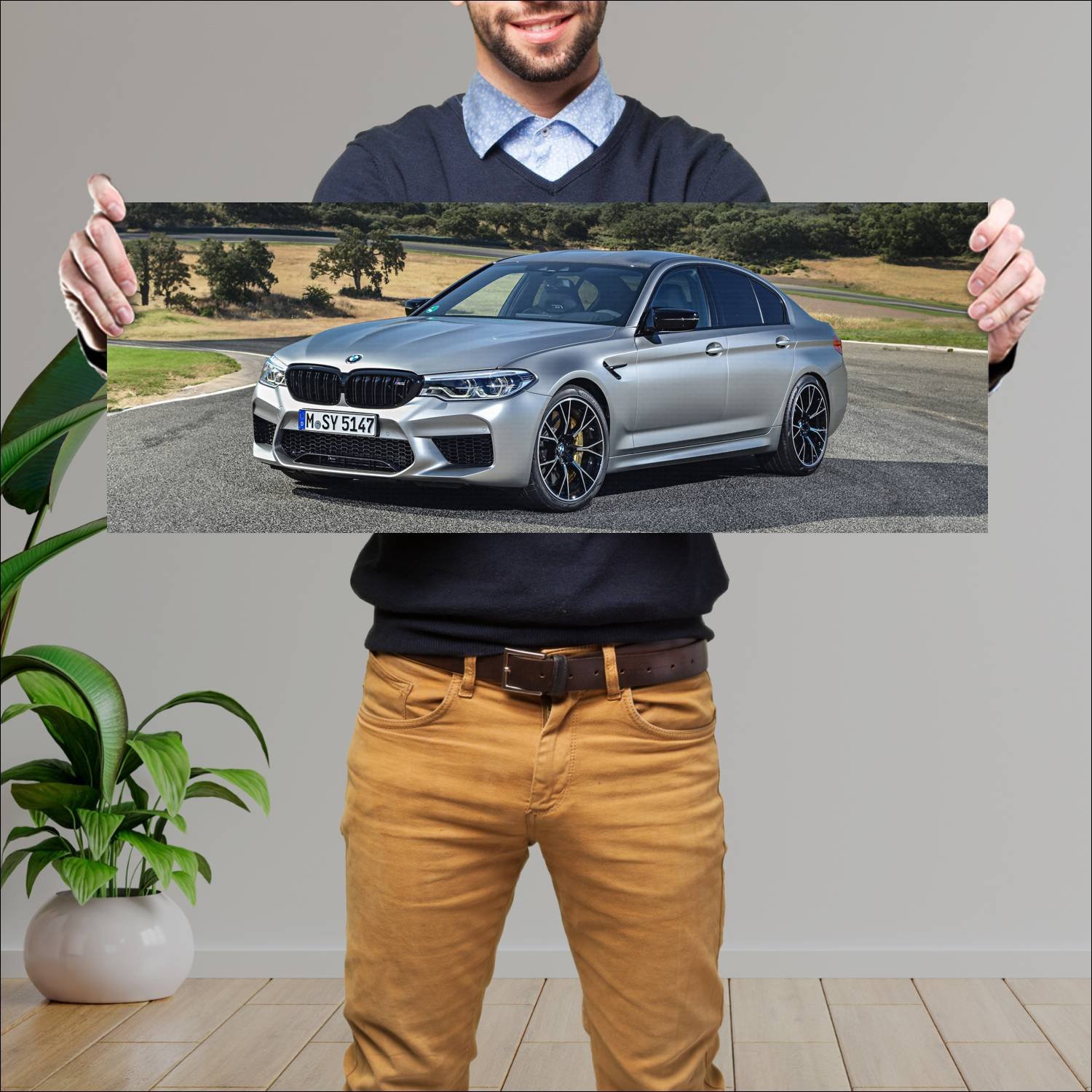 Cuadro grande 30x80cm 2018 bmw m5 competition Bmw