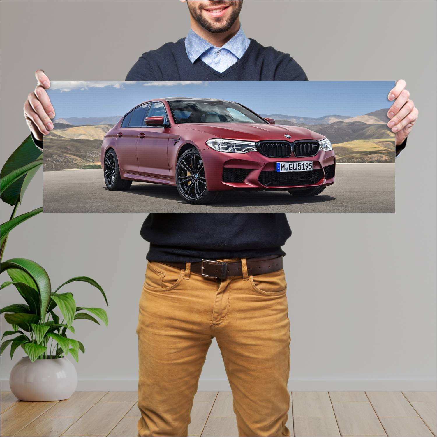 Cuadro grande 30x80cm 2018 bmw m5 first edition 71 654 Bmw