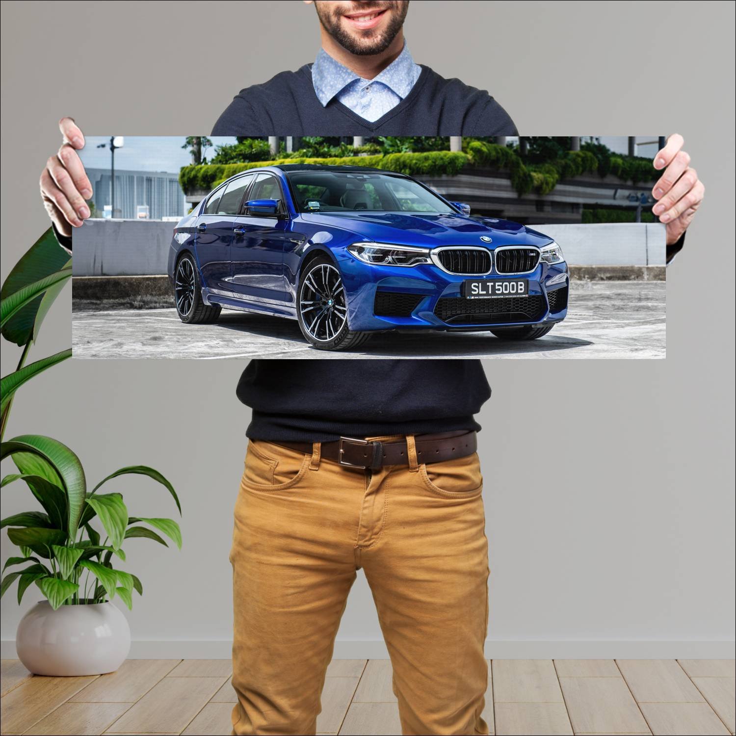 Cuadro grande 30x80cm 2018 bmw m5 sg auto 658 Bmw