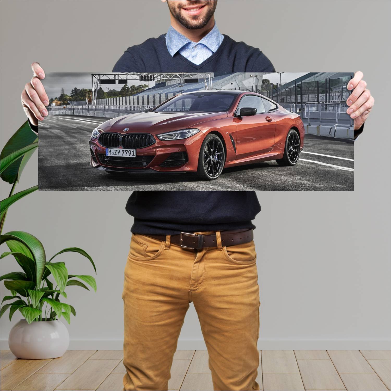 Cuadro grande 30x80cm 2018 bmw m850i coupe shadow 665 Bmw