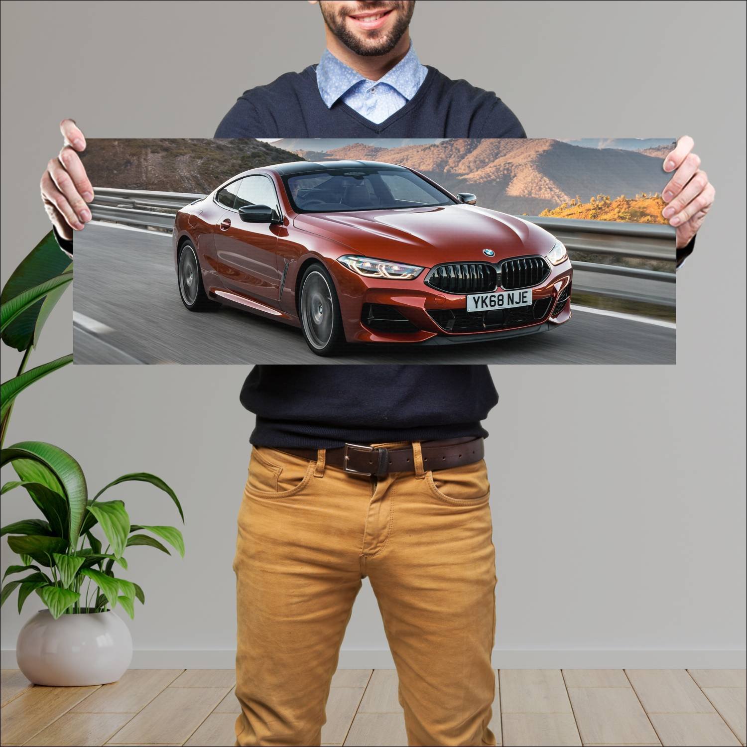 Cuadro grande 30x80cm 2018 bmw m850i coupe shadow 667 Bmw