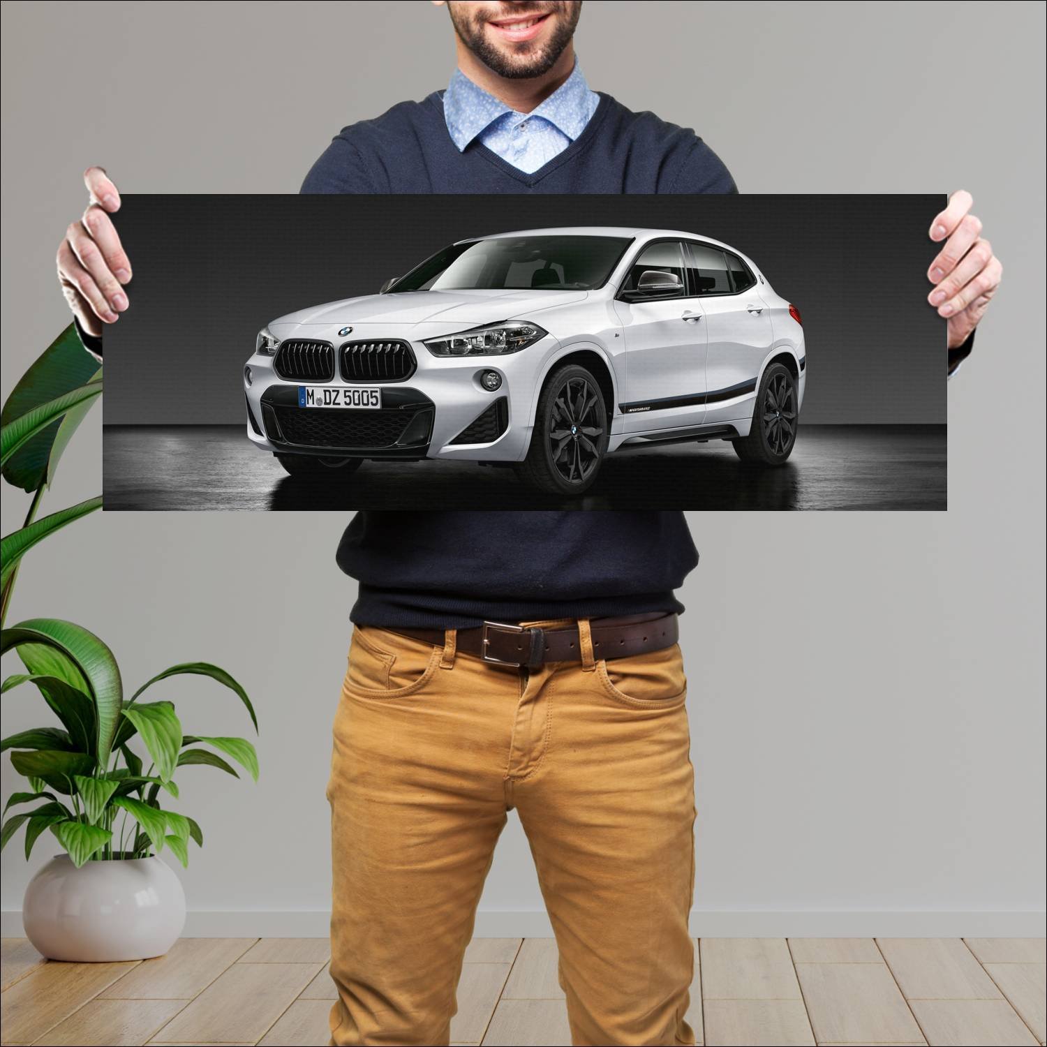 Cuadro grande 30x80cm 2018 bmw x2 m performance pa 669 Bmw