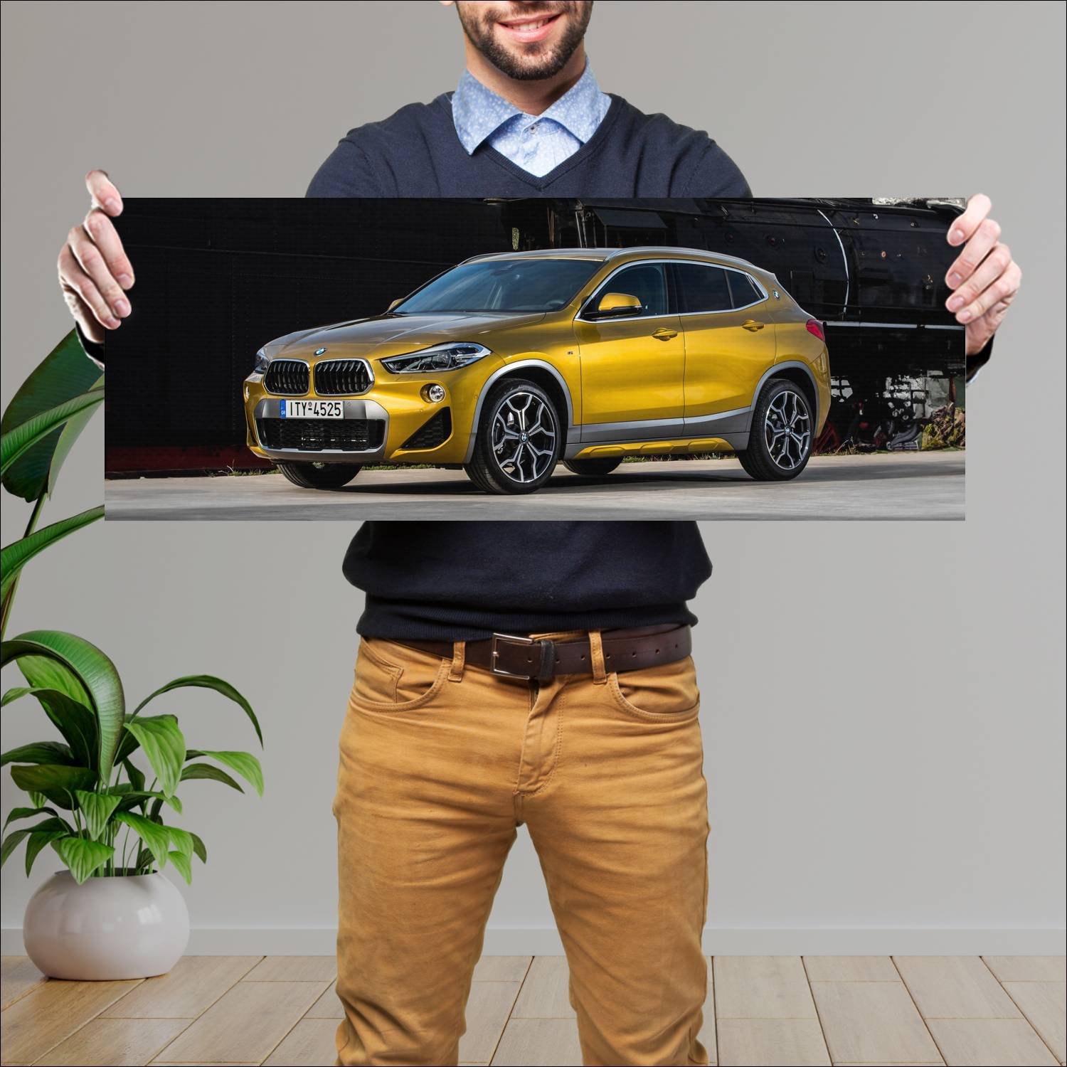 Cuadro grande 30x80cm 2018 bmw x2 m sport x auto 674 Bmw