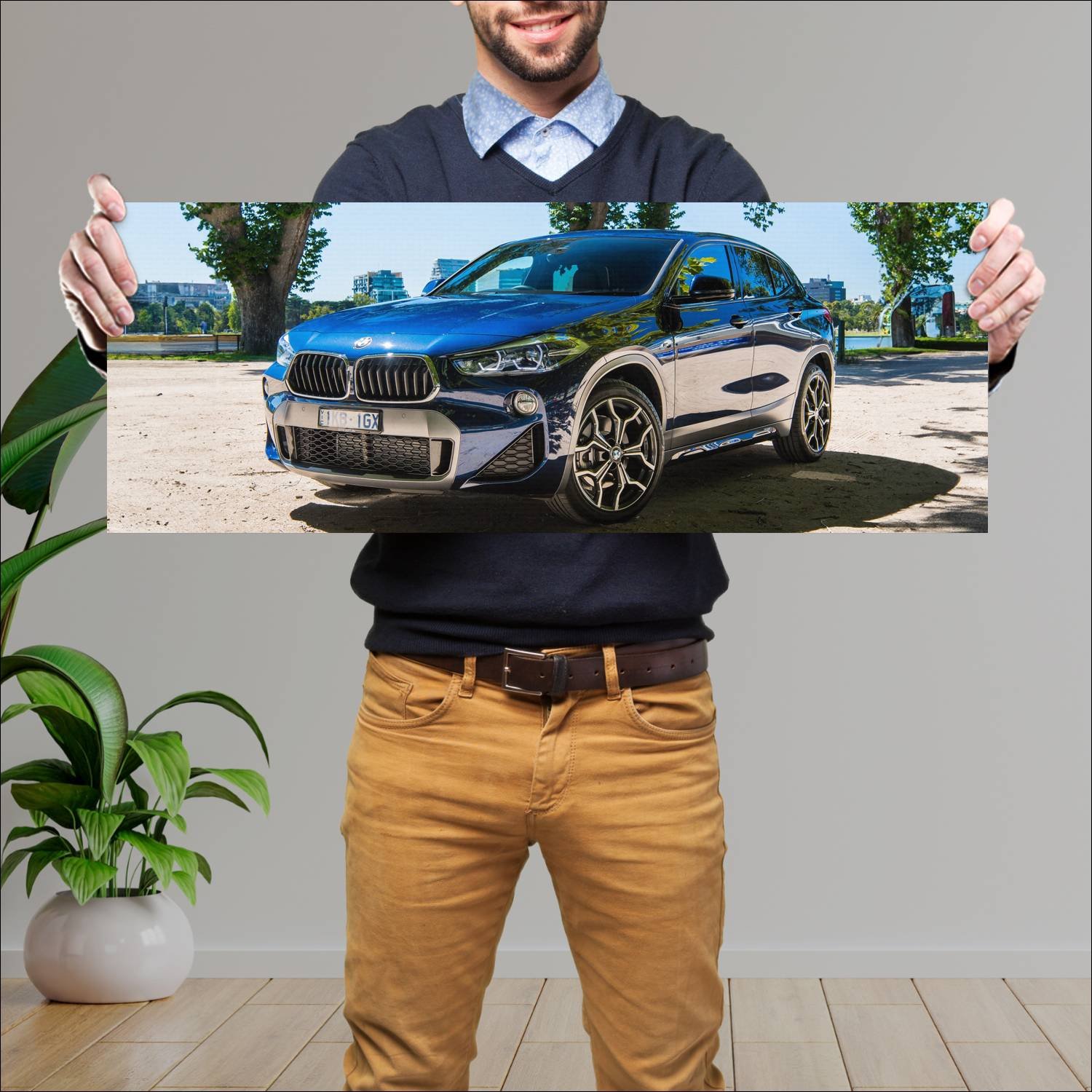 Cuadro grande 30x80cm 2018 bmw x2 m sport x au 766 675 Bmw