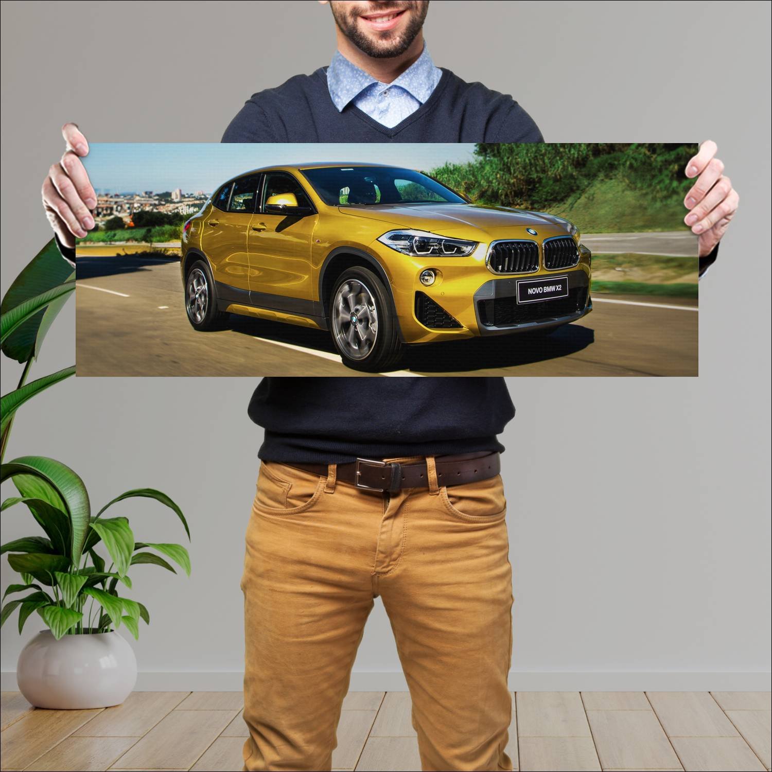 Cuadro grande 30x80cm 2018 bmw x2 m sport x br 779 676 Bmw
