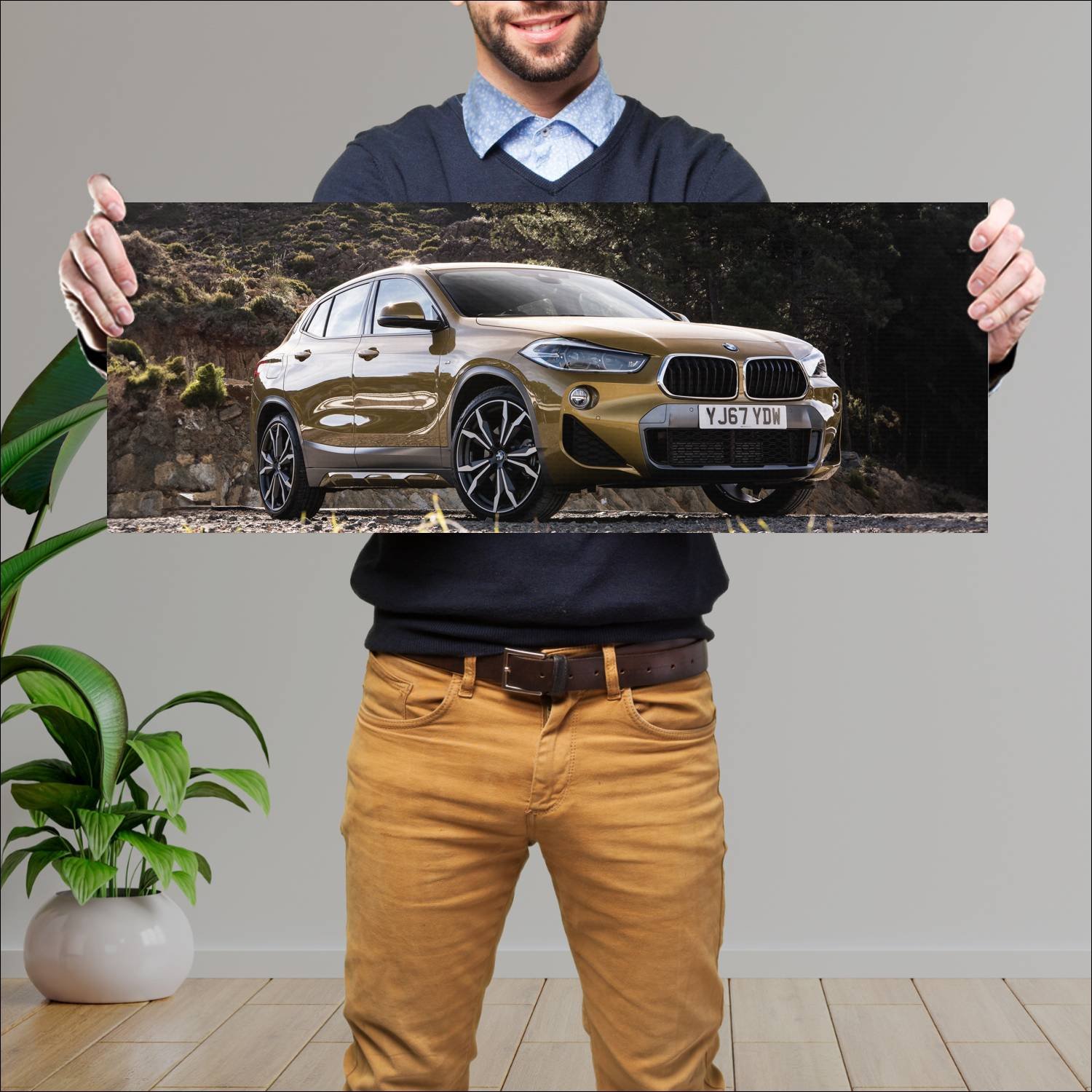 Cuadro grande 30x80cm 2018 bmw x2 m sport x uk 763 678 Bmw