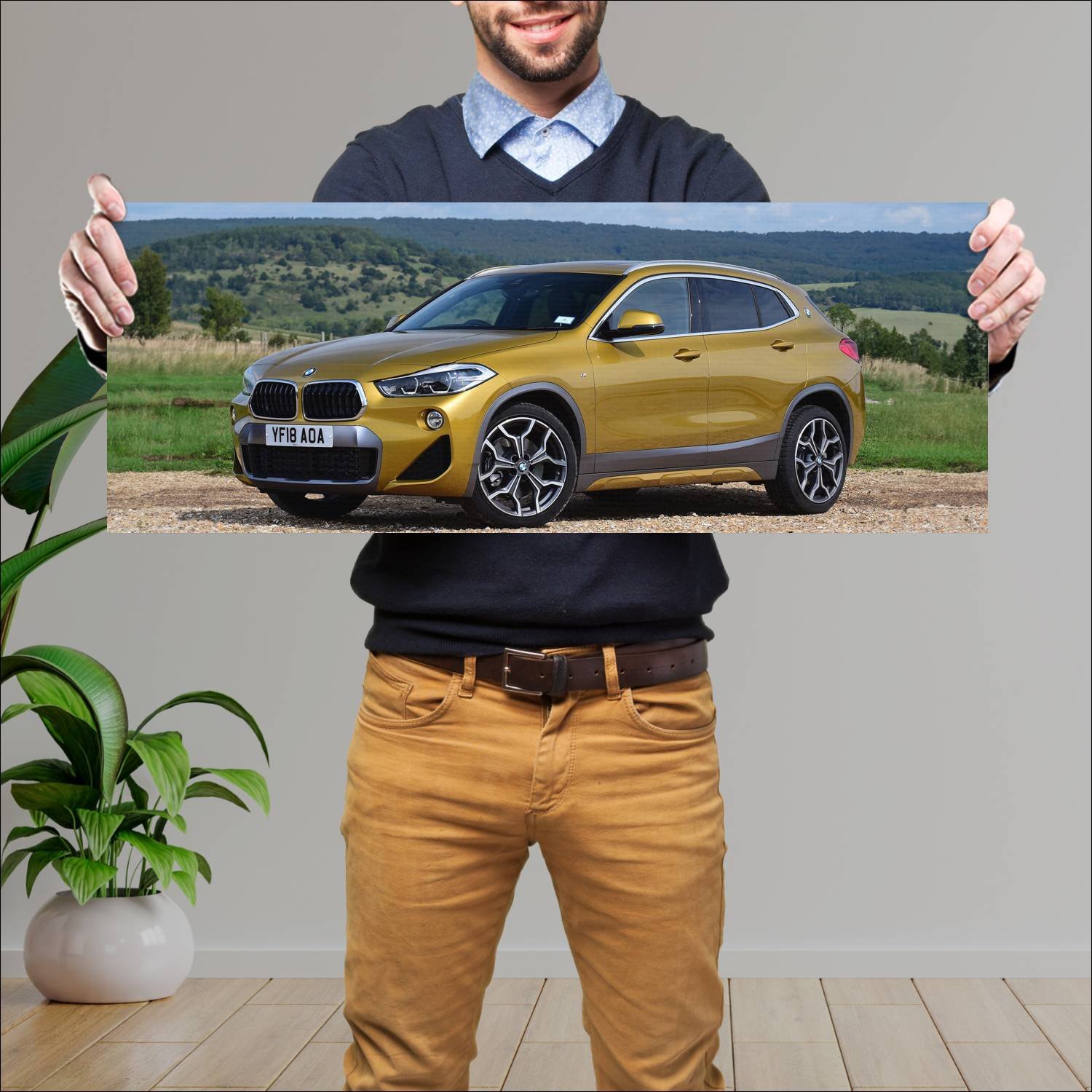 Cuadro grande 30x80cm 2018 bmw x2 m sport x uk 852 679 Bmw