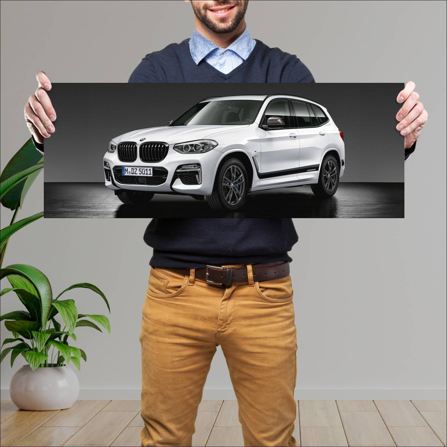 Cuadro grande 30x80cm 2018 bmw x3 m performance pa 684 Bmw