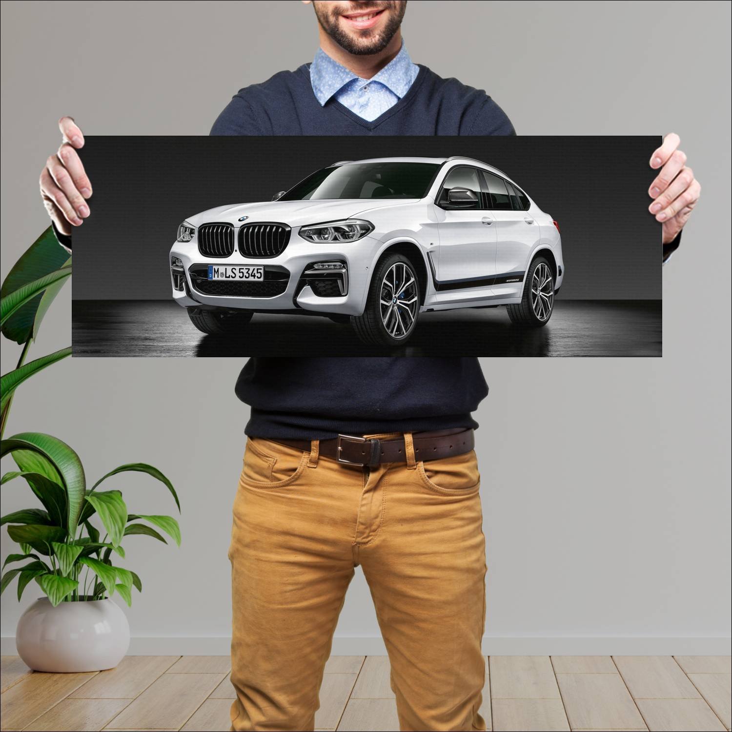 Cuadro grande 30x80cm 2018 bmw x4 m performance pa 685 Bmw