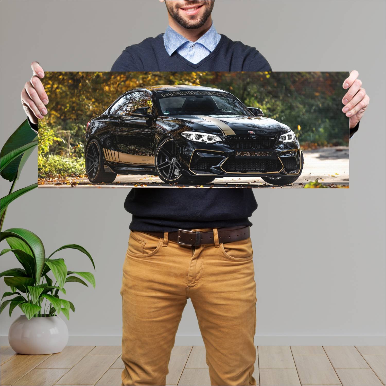 Cuadro grande 30x80cm 2018 manhart mh2 550 auto 702 Bmw