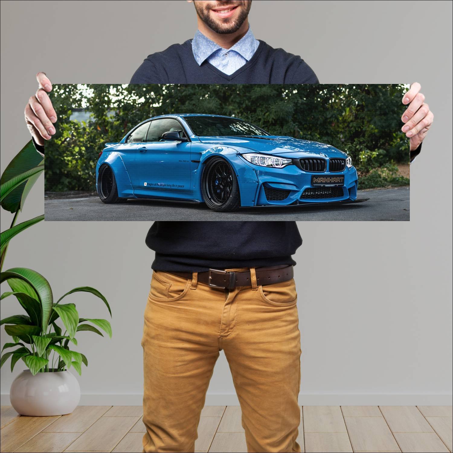 Cuadro grande 30x80cm 2018 manhart mh4 700 lw Bmw