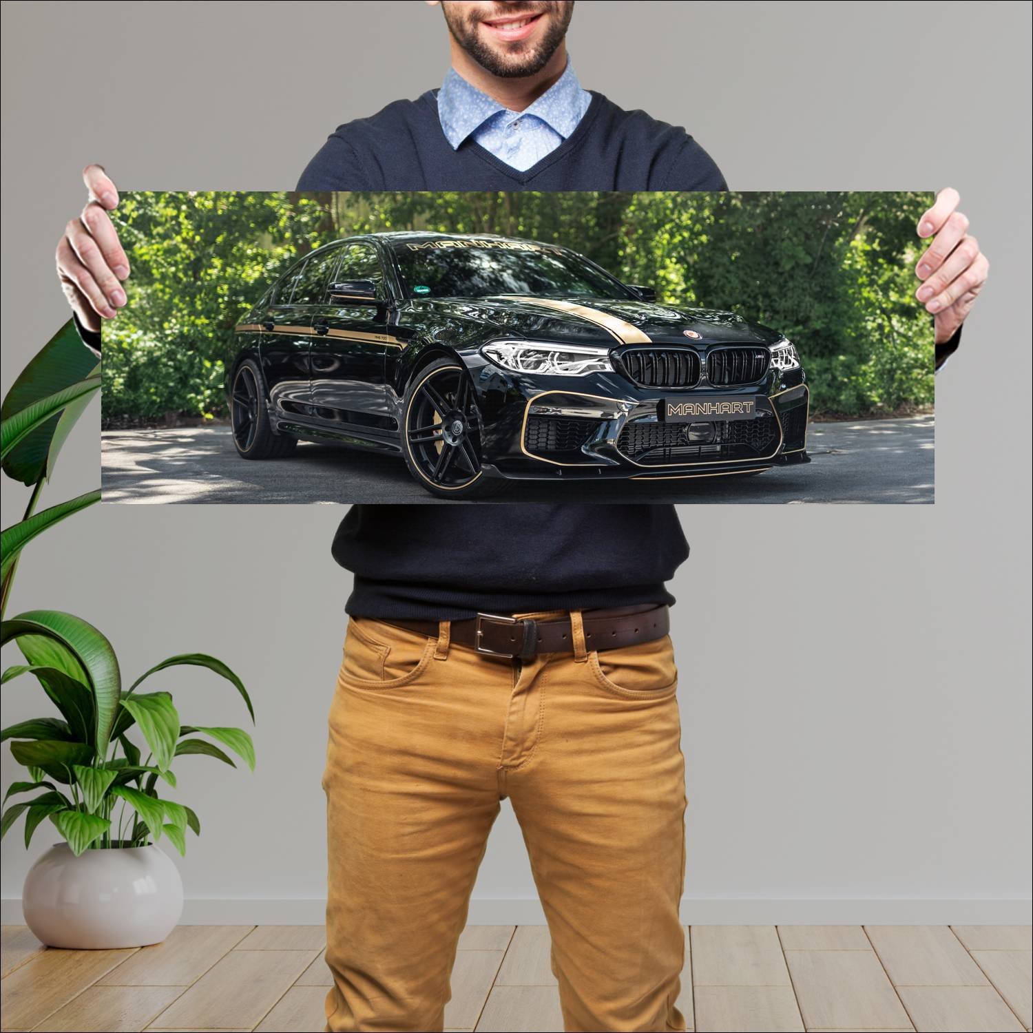 Cuadro grande 30x80cm 2018 manhart mh5 700 auto 704 Bmw