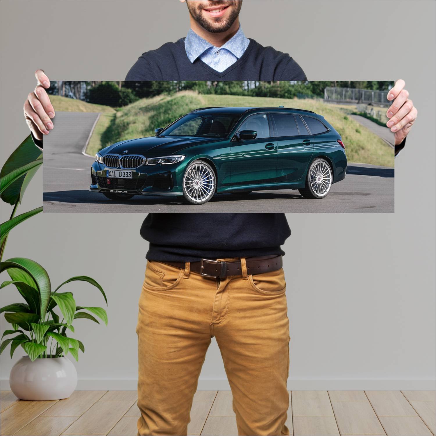Cuadro grande 30x80cm 2019 alpina b3 touring auto 707 Bmw