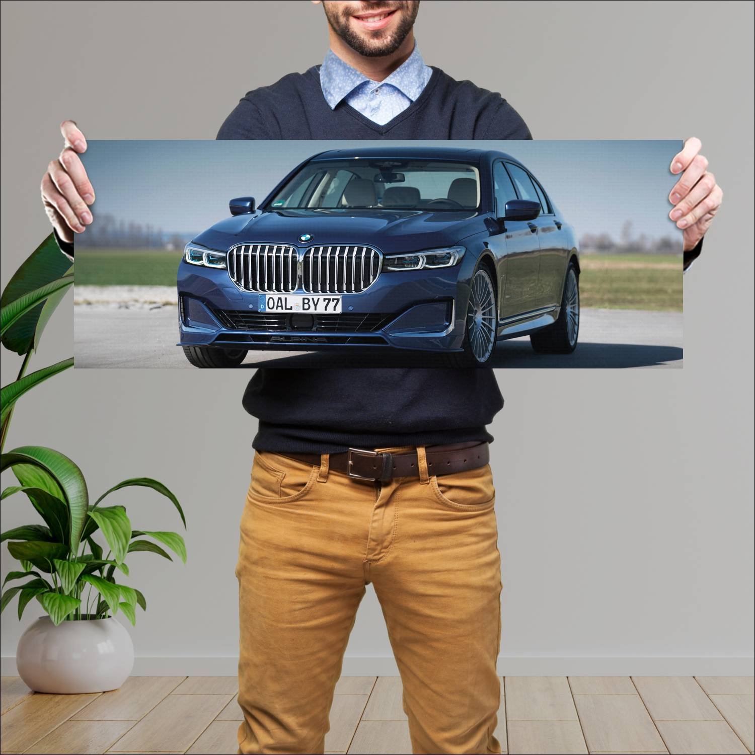 Cuadro grande 30x80cm 2019 alpina b7 auto 708 Bmw