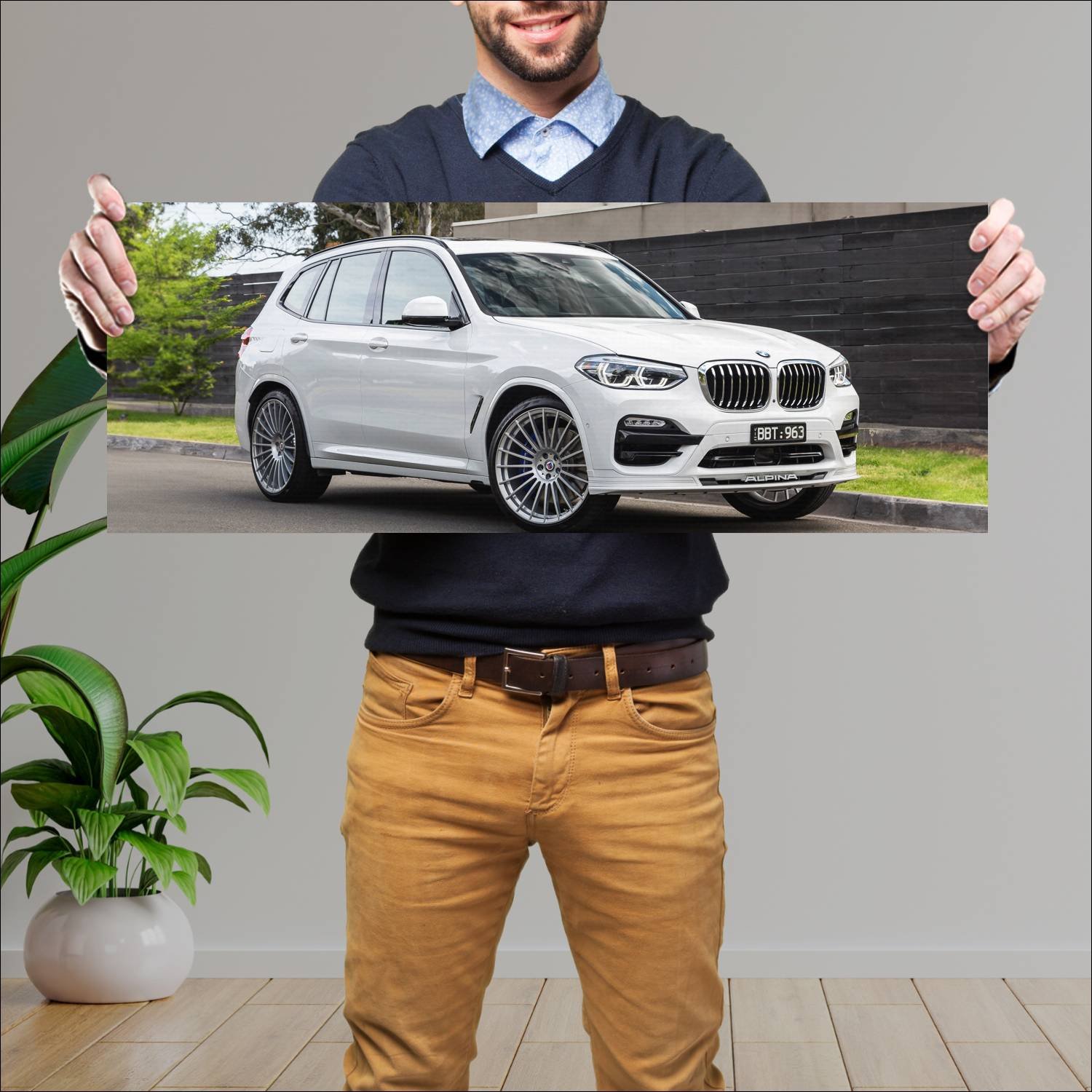 Cuadro grande 30x80cm 2019 alpina xd3 au auto 709 Bmw