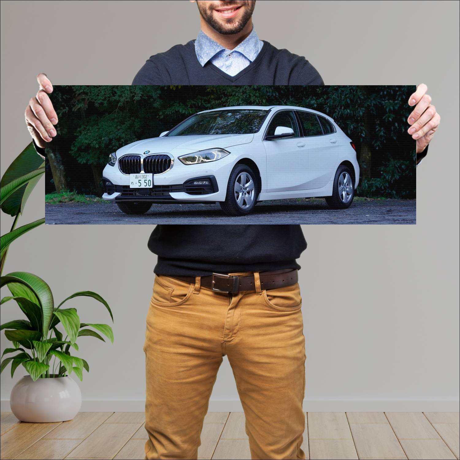 Cuadro grande 30x80cm 2019 bmw 1 series jp auto 711 Bmw