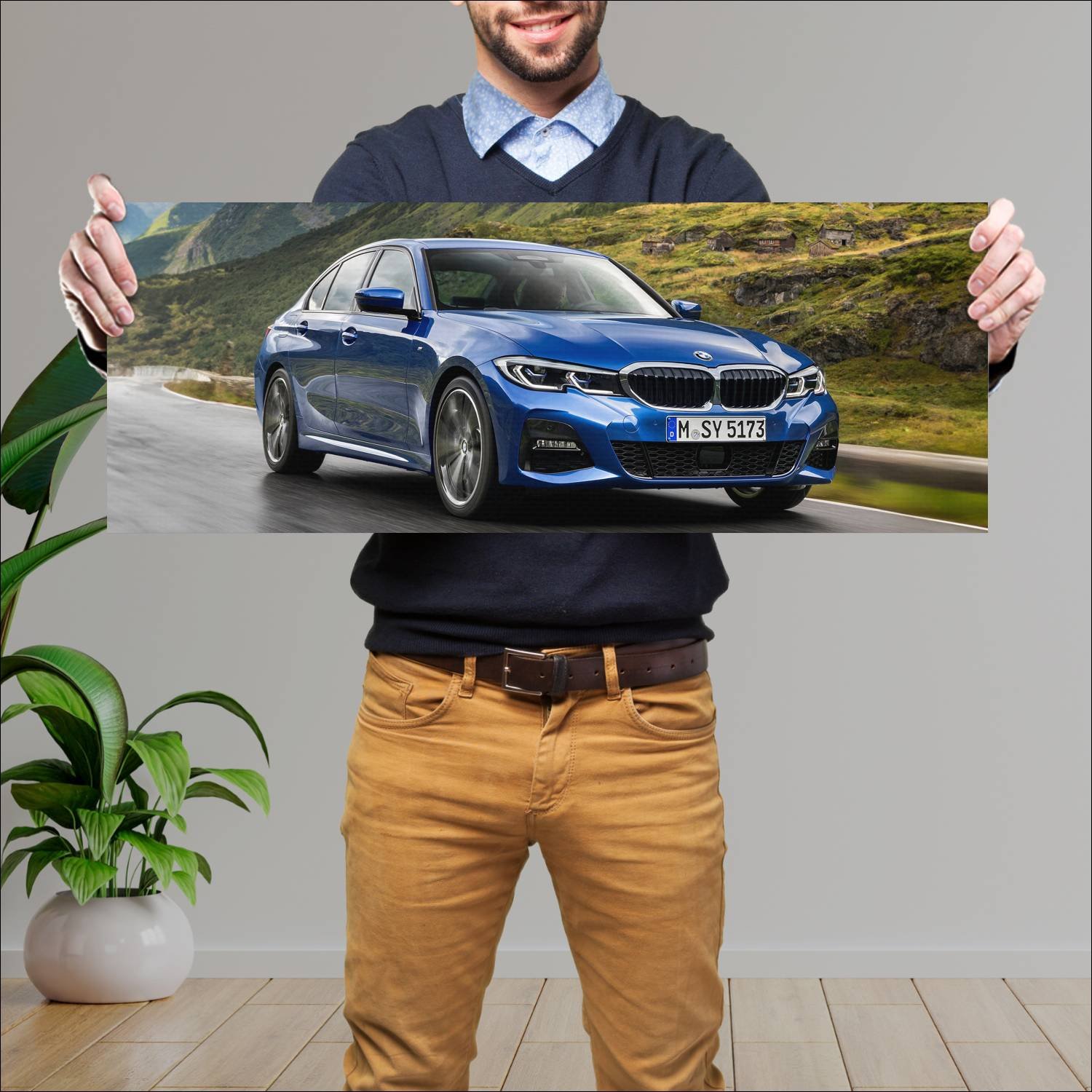 Cuadro grande 30x80cm 2019 bmw 3 series m sport 80 717 Bmw