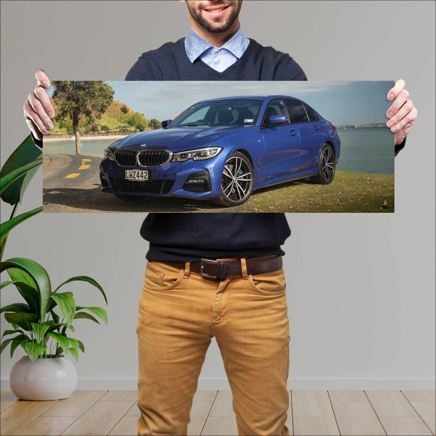Cuadro grande 30x80cm 2019 bmw 3 series m sport au 718 Bmw