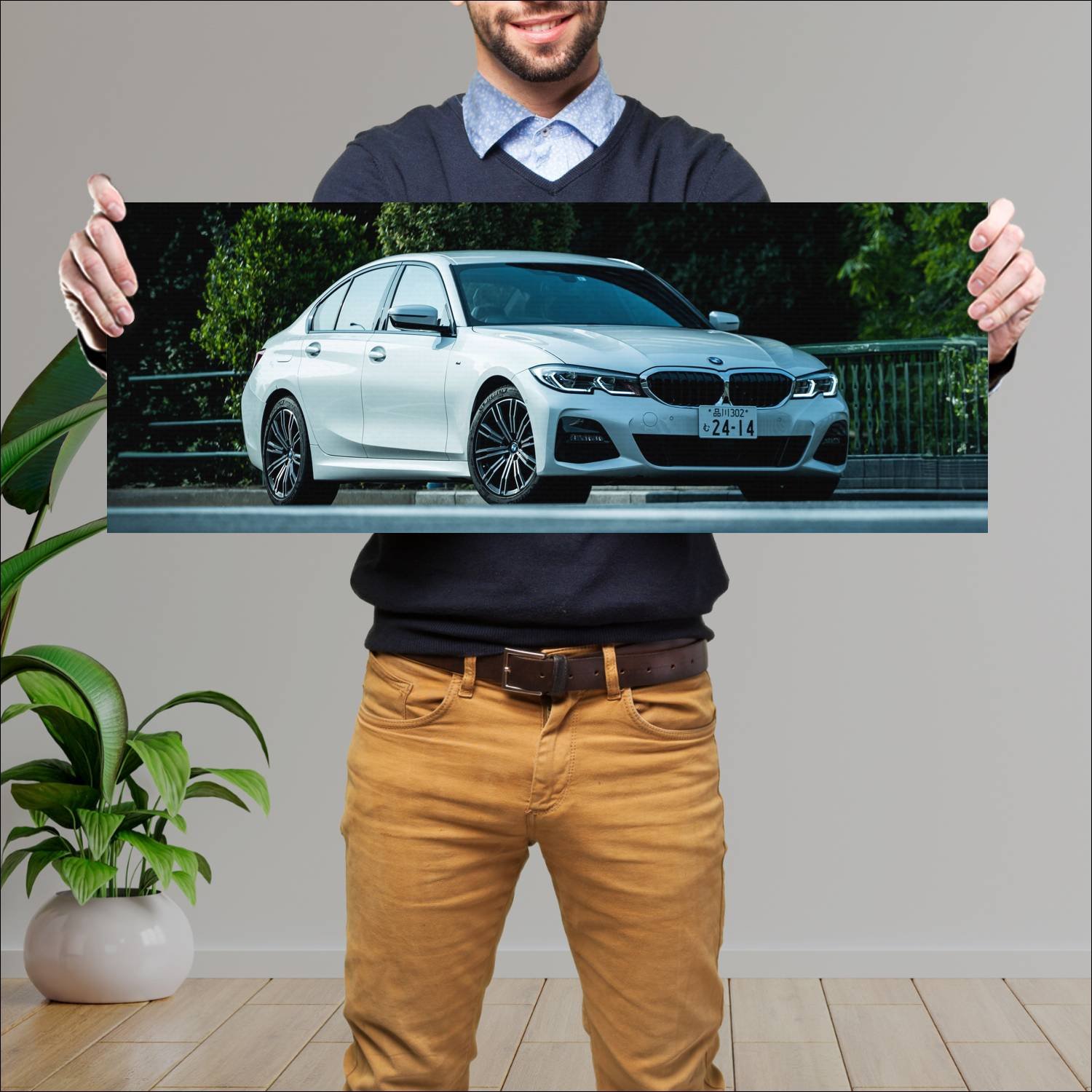 Cuadro grande 30x80cm 2019 bmw 3 series m sport jp 720 Bmw