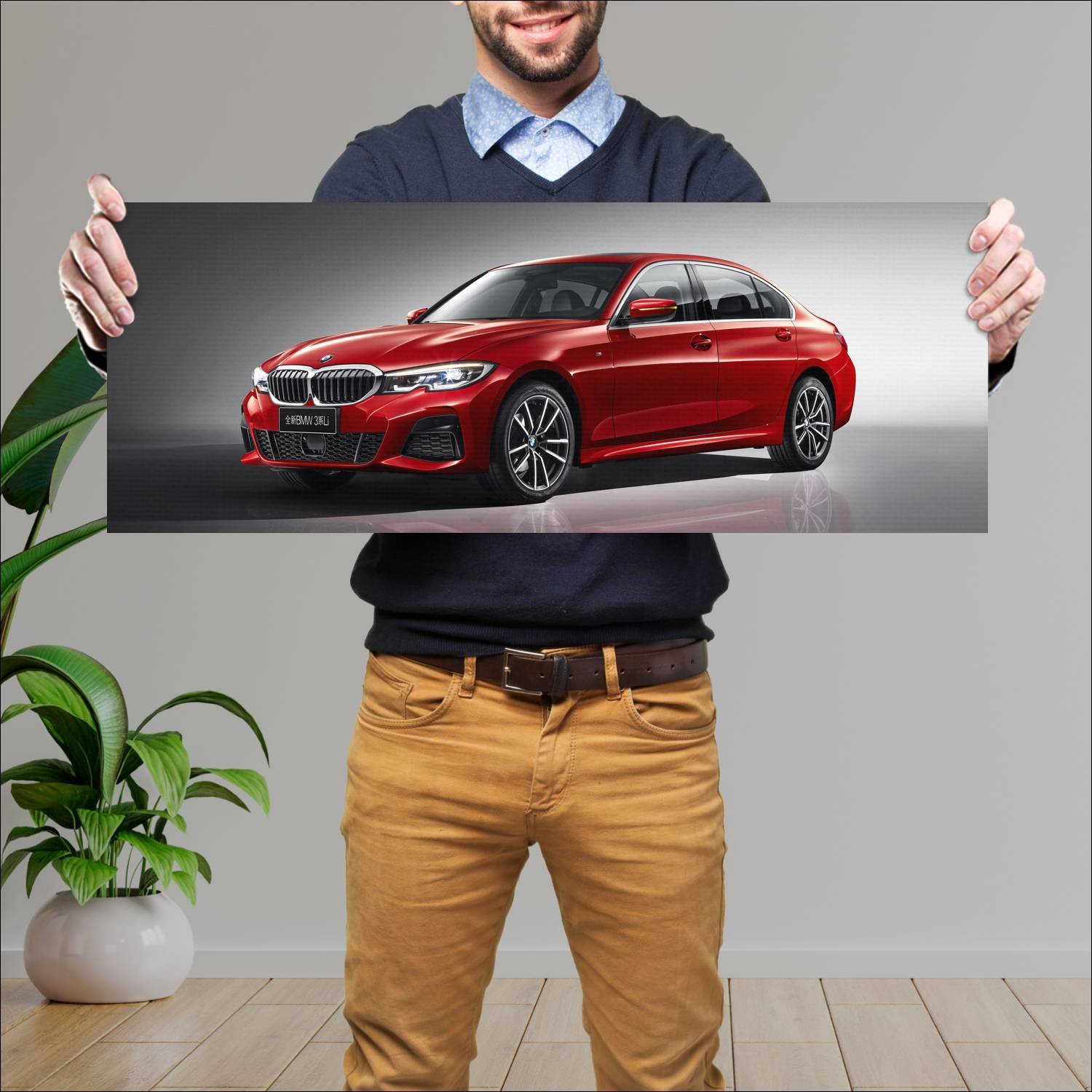 Cuadro grande 30x80cm 2019 bmw 3 series m sport lw 721 Bmw