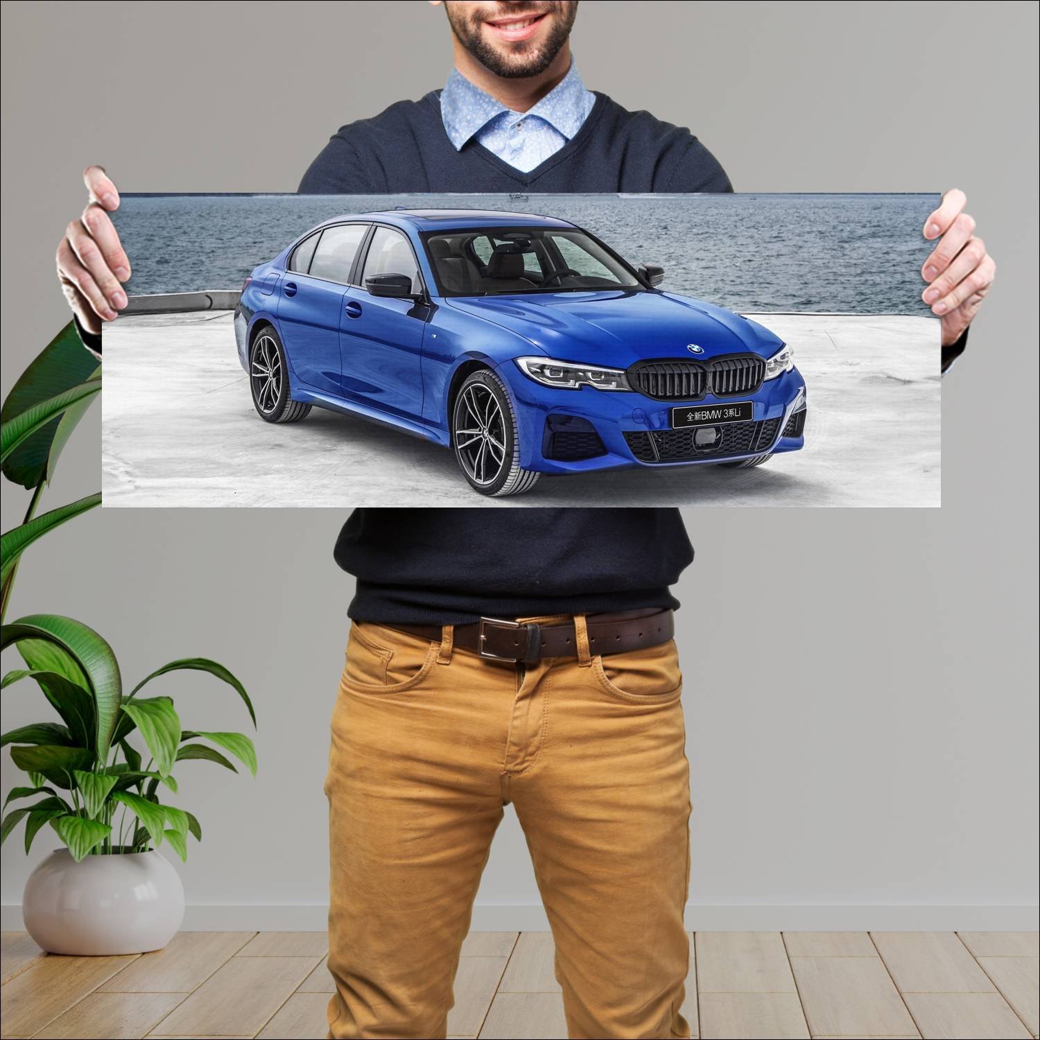 Cuadro grande 30x80cm 2019 bmw 3 series m sport sh 722 Bmw