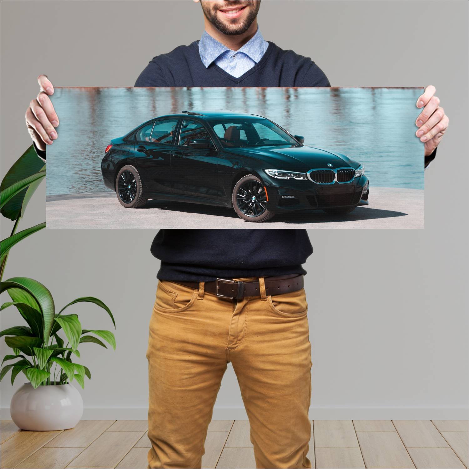 Cuadro grande 30x80cm 2019 bmw 3 series m sport us 725 Bmw