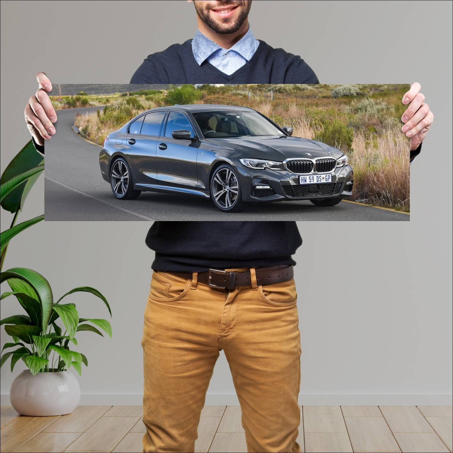 Cuadro grande 30x80cm 2019 bmw 3 series m sport za 726 Bmw