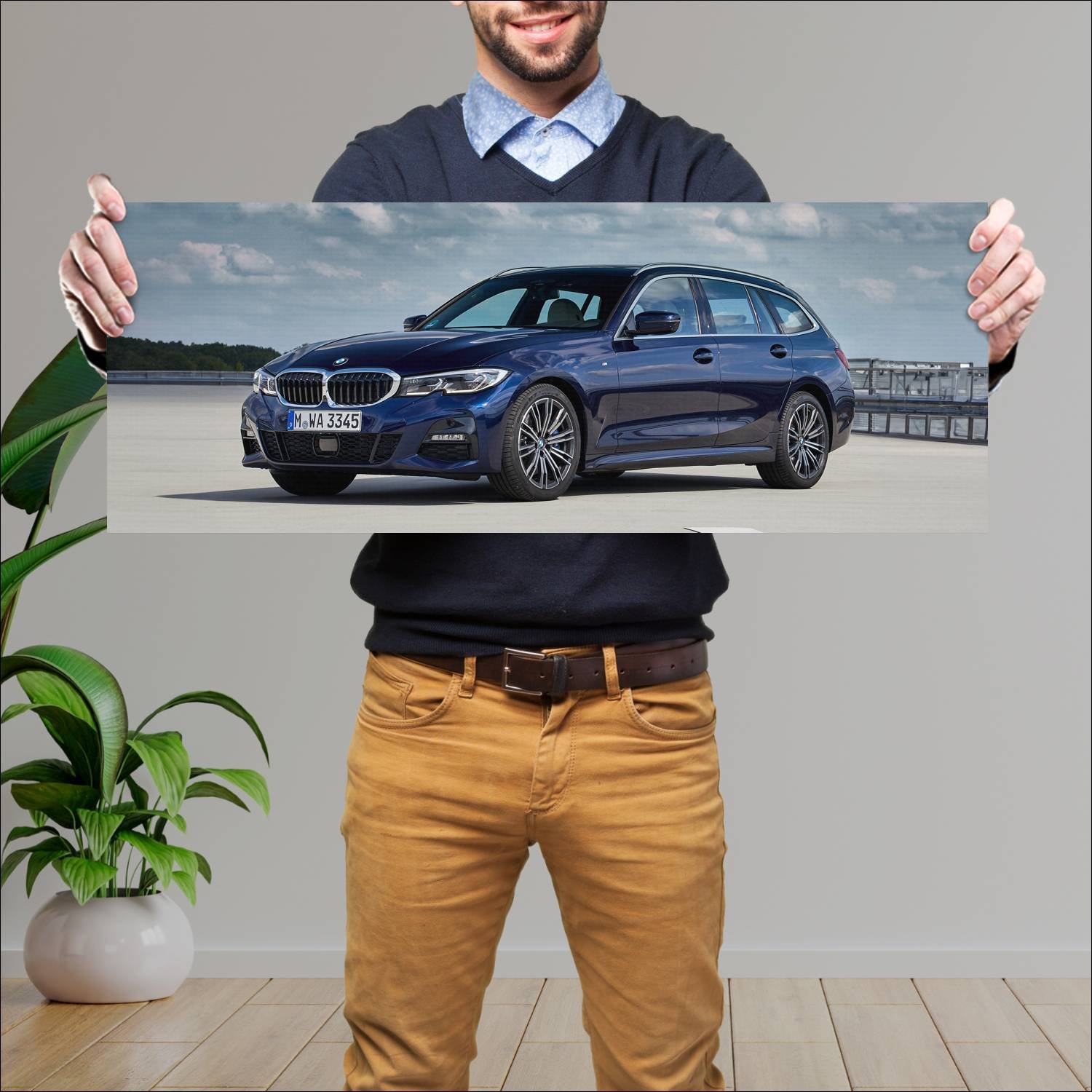 Cuadro grande 30x80cm 2019 bmw 3 series touring m 732 Bmw
