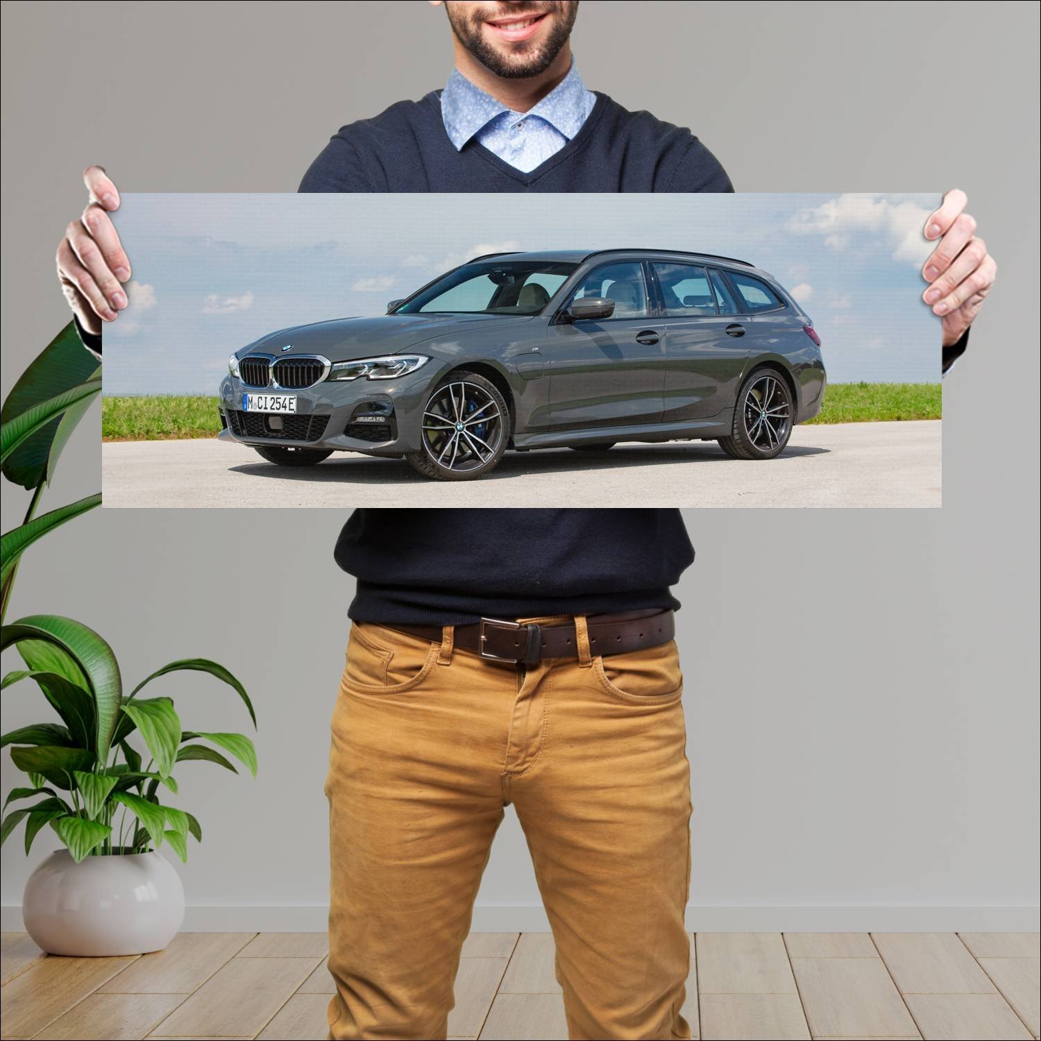 Cuadro grande 30x80cm 2019 bmw 3 series touring pl 735 Bmw
