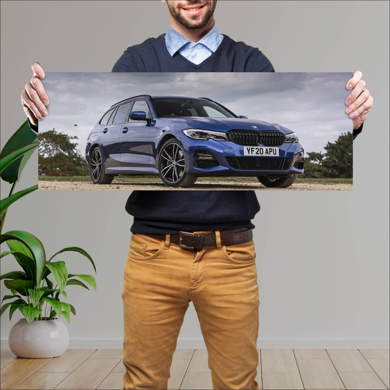 Cuadro grande 30x80cm 2019 bmw 3 series touring pl 736 Bmw