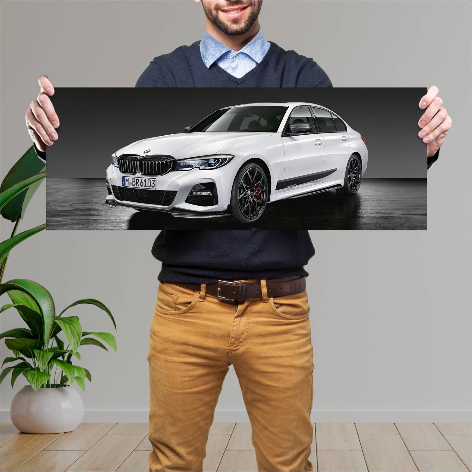 Cuadro grande 30x80cm 2019 bmw 3 series with m per 737 Bmw