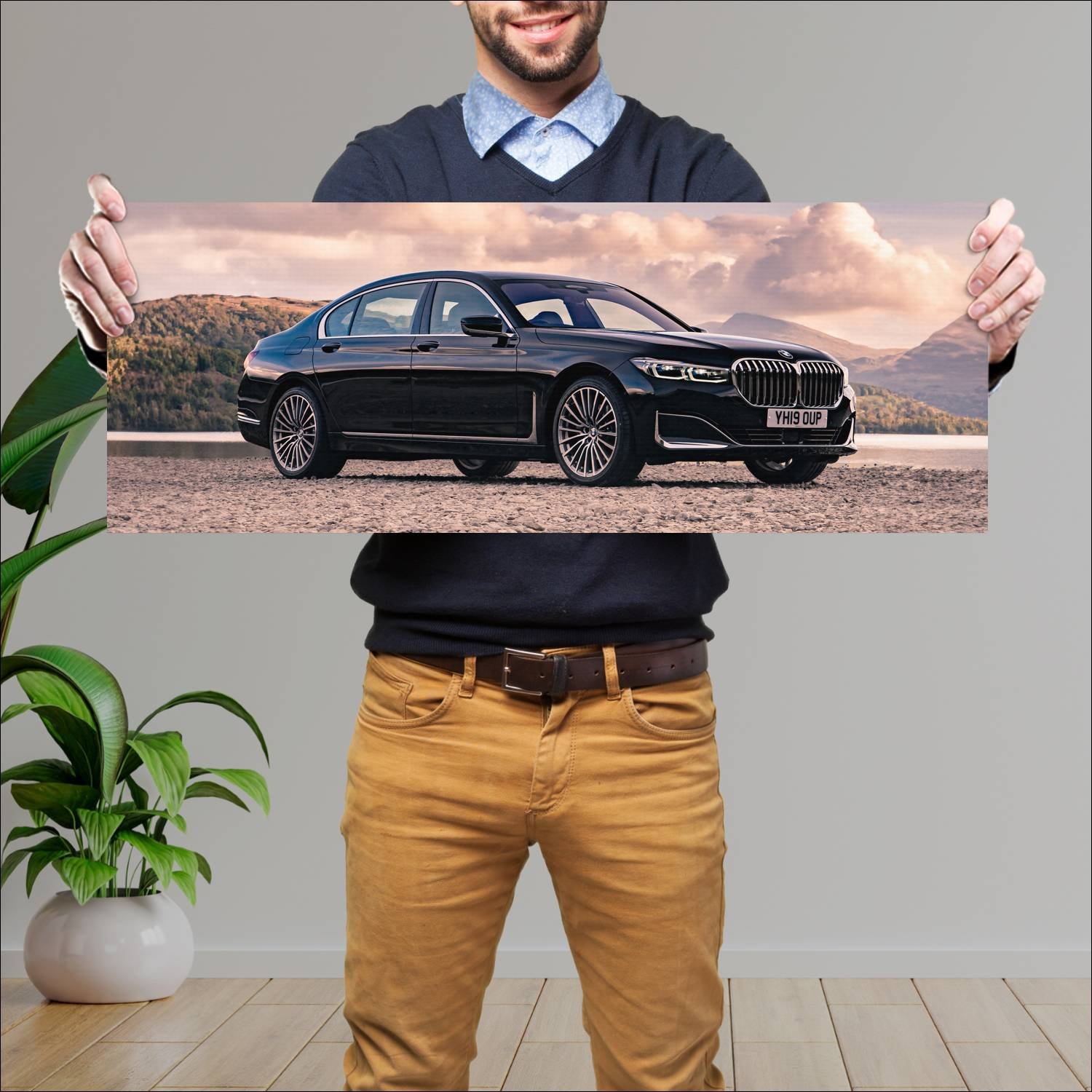 Cuadro grande 30x80cm 2019 bmw 7 series lwb uk 909 739 Bmw