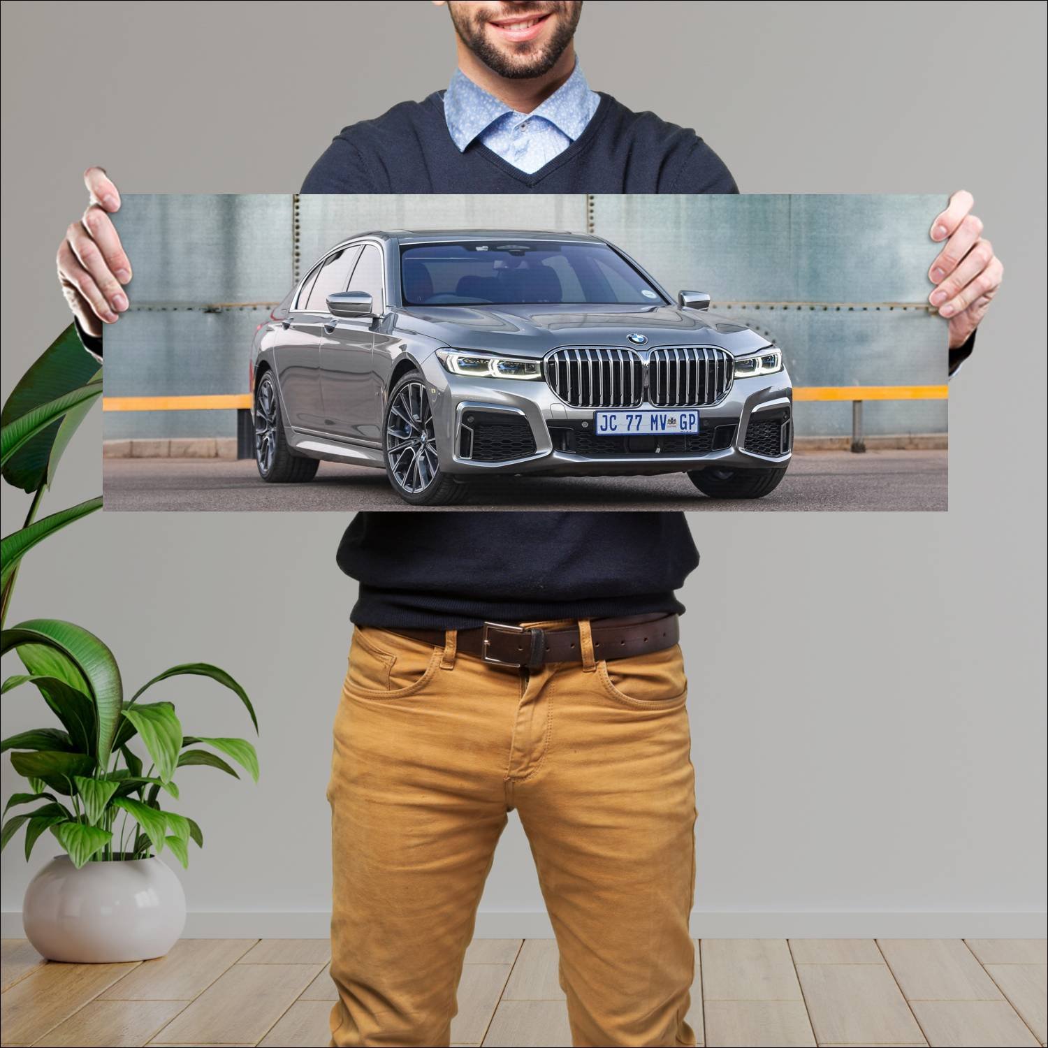 Cuadro grande 30x80cm 2019 bmw 7 series m sport lw 741 Bmw