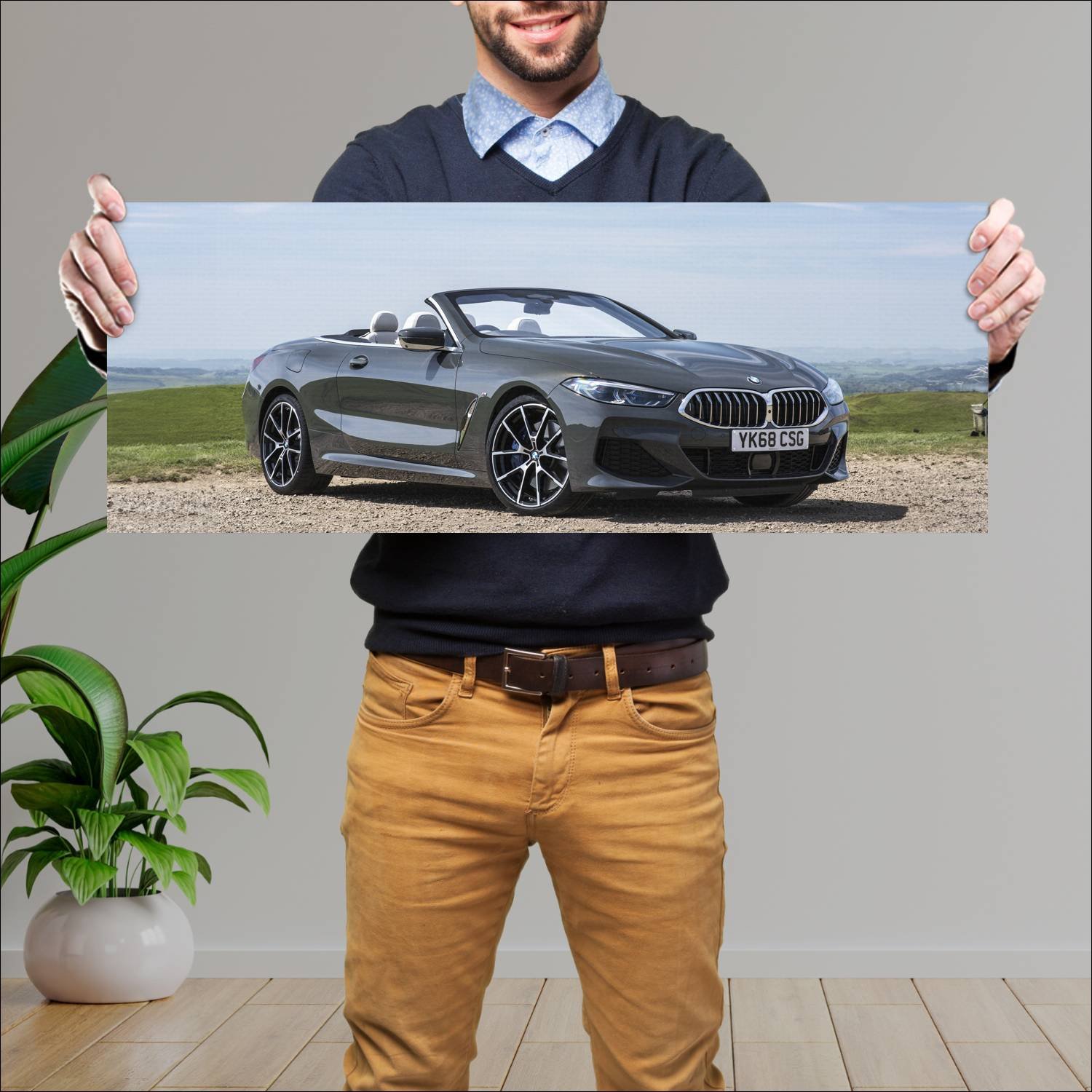 Cuadro grande 30x80cm 2019 bmw 8 series convertibl 749 Bmw
