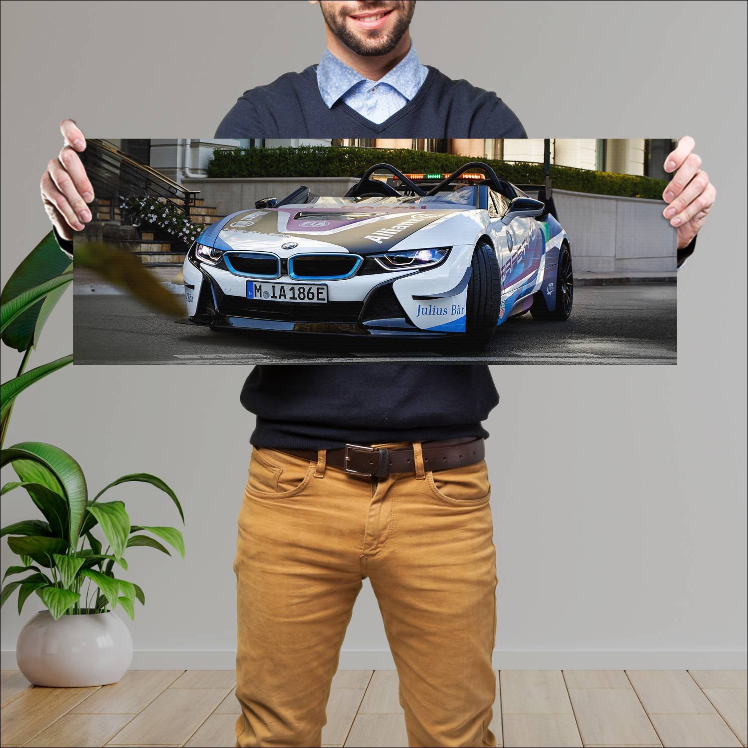 Cuadro grande 30x80cm 2019 bmw i8 roadster formula 758 Bmw