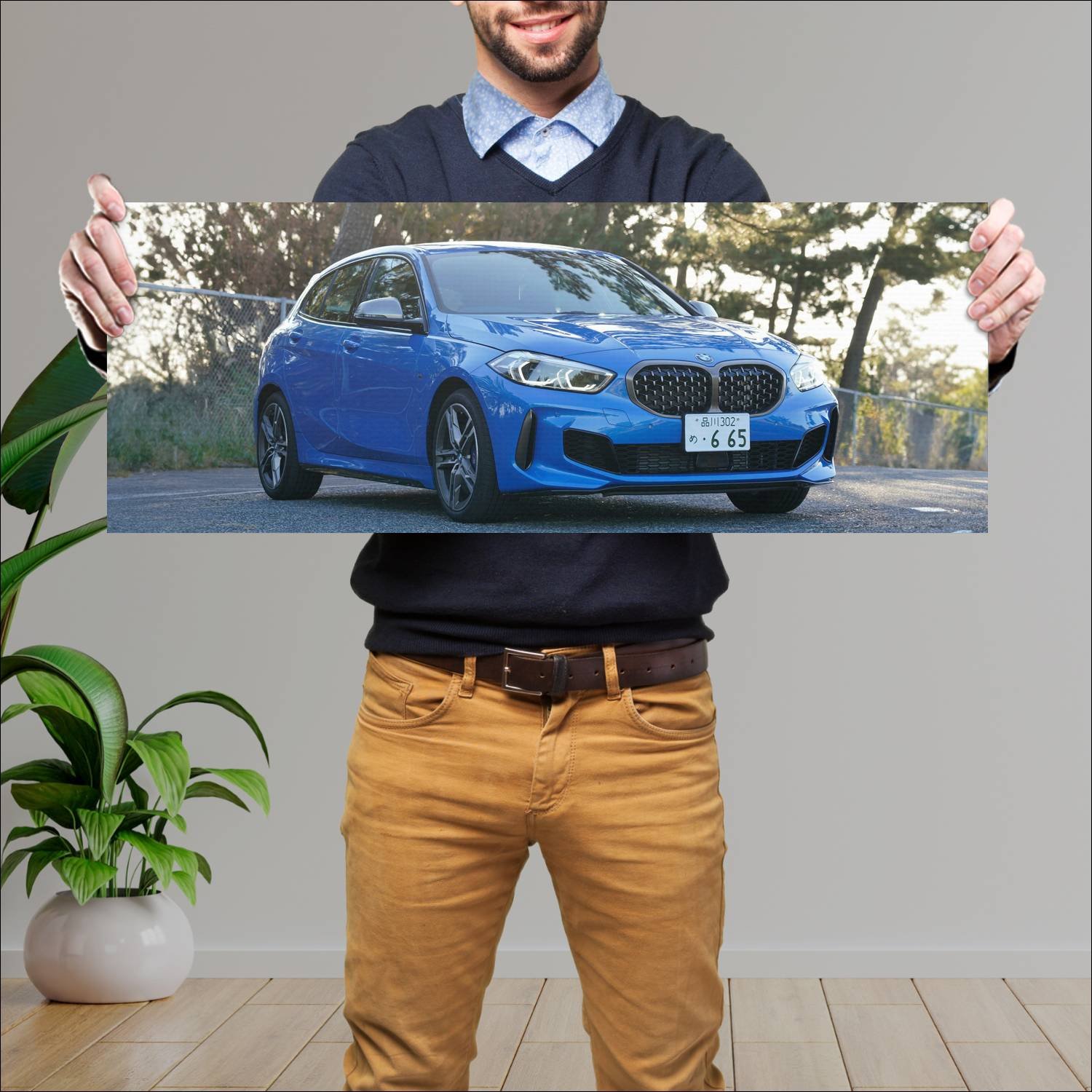 Cuadro grande 30x80cm 2019 bmw m135i jp auto 763 Bmw