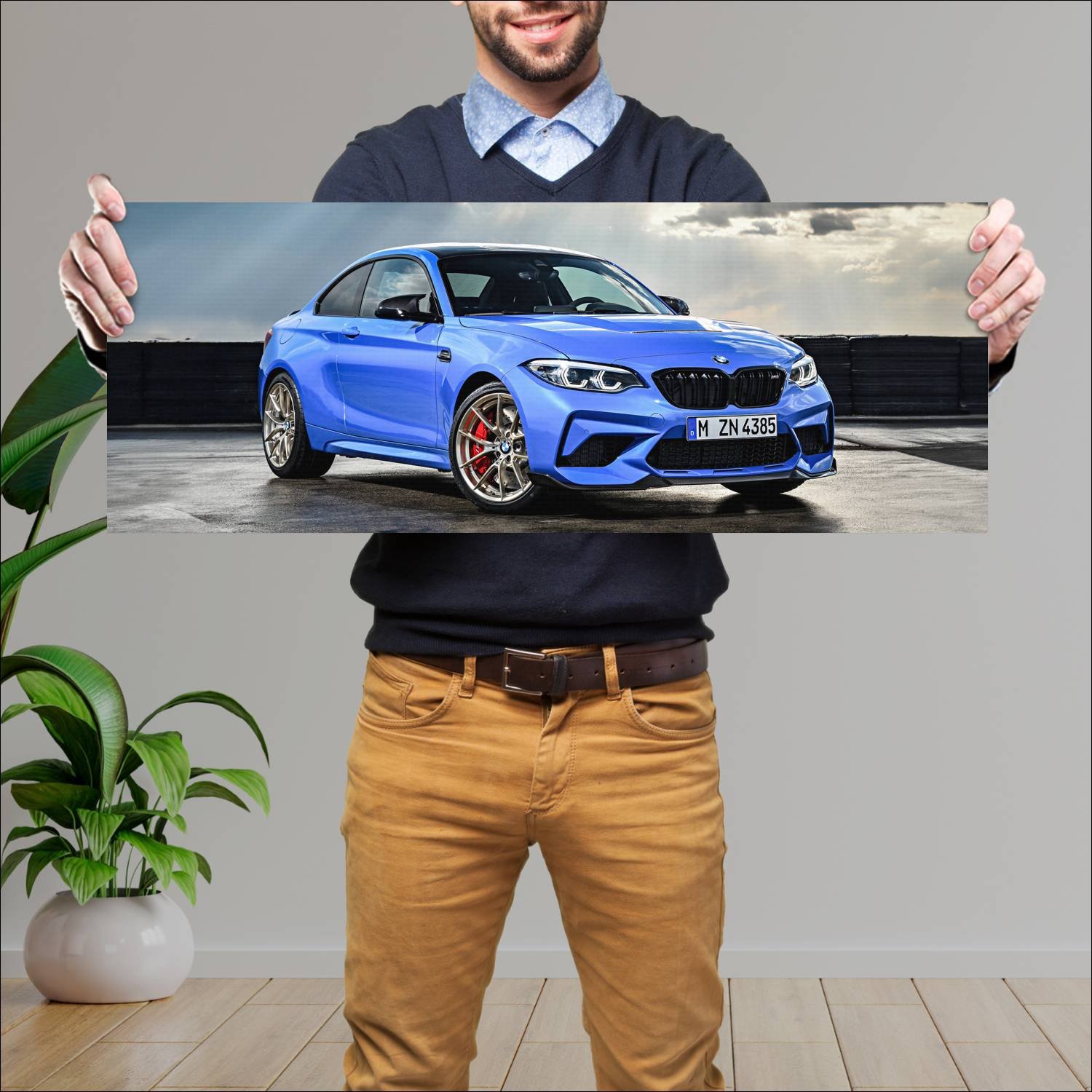 Cuadro grande 30x80cm 2019 bmw m2 cs coupe auto 767 Bmw