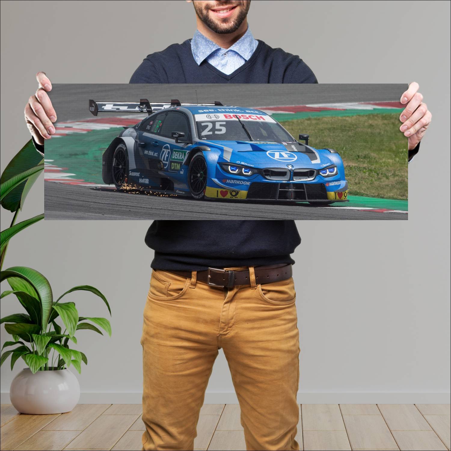 Cuadro grande 30x80cm 2019 bmw m4 dtm auto 772 Bmw