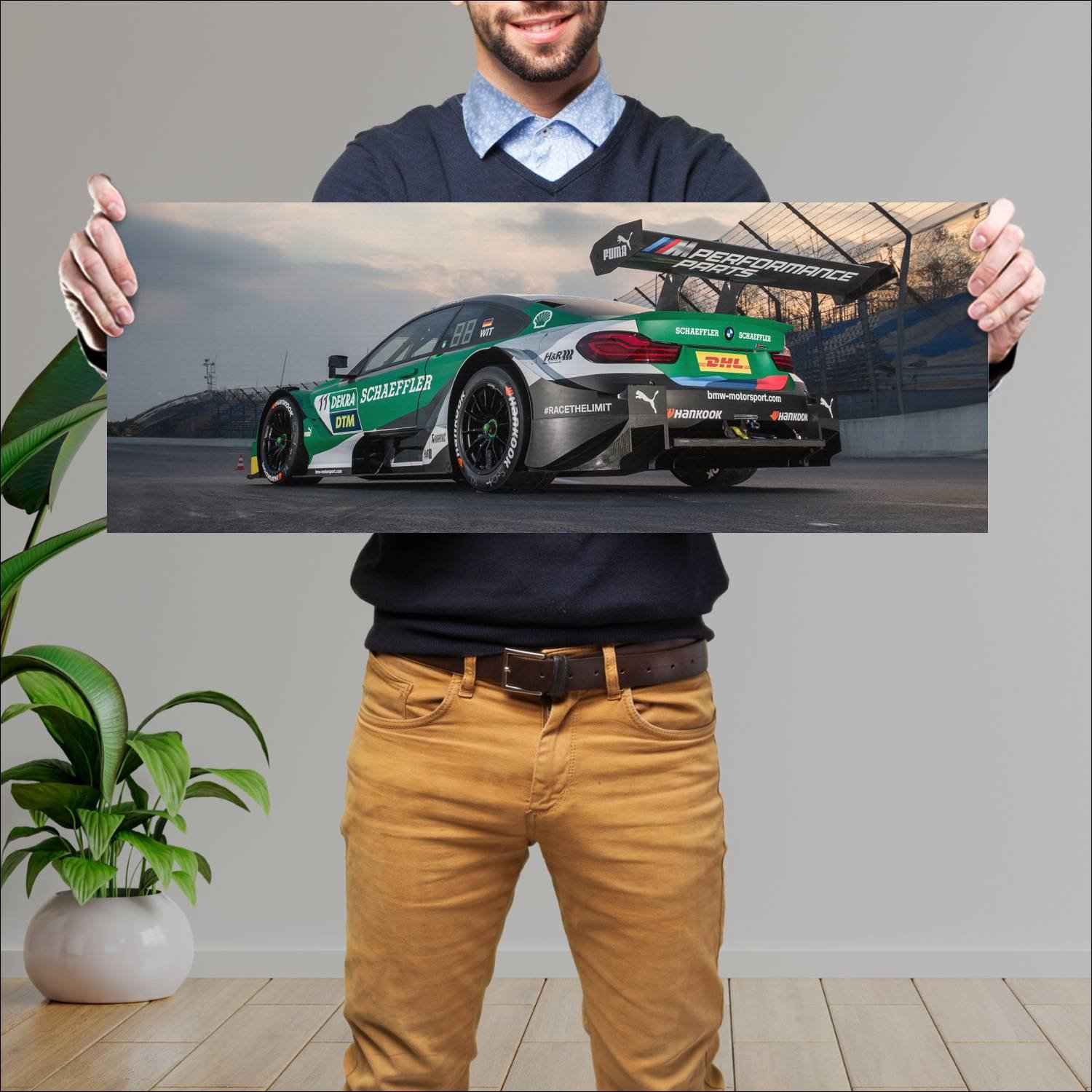 Cuadro grande 30x80cm 2019 bmw m4 dtm auto 774 Bmw