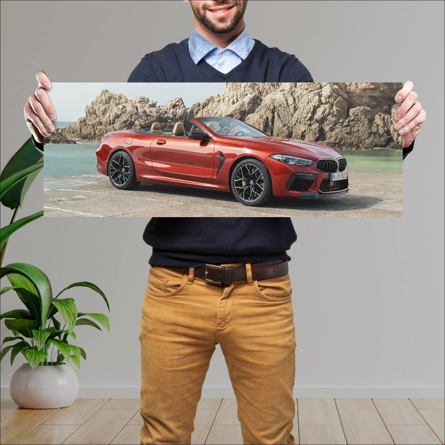 Cuadro grande 30x80cm 2019 bmw m8 convertible comp 782 Bmw