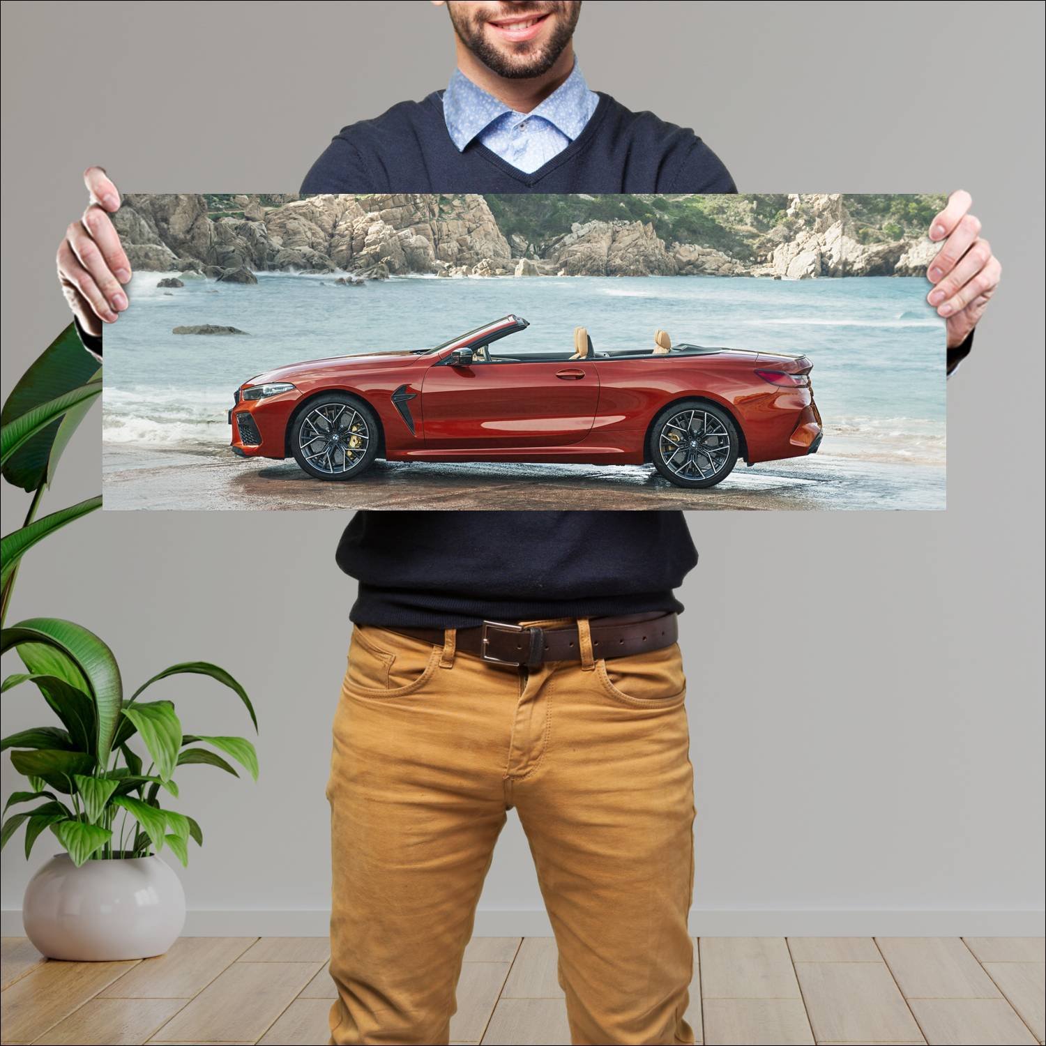 Cuadro grande 30x80cm 2019 bmw m8 convertible comp 783 Bmw