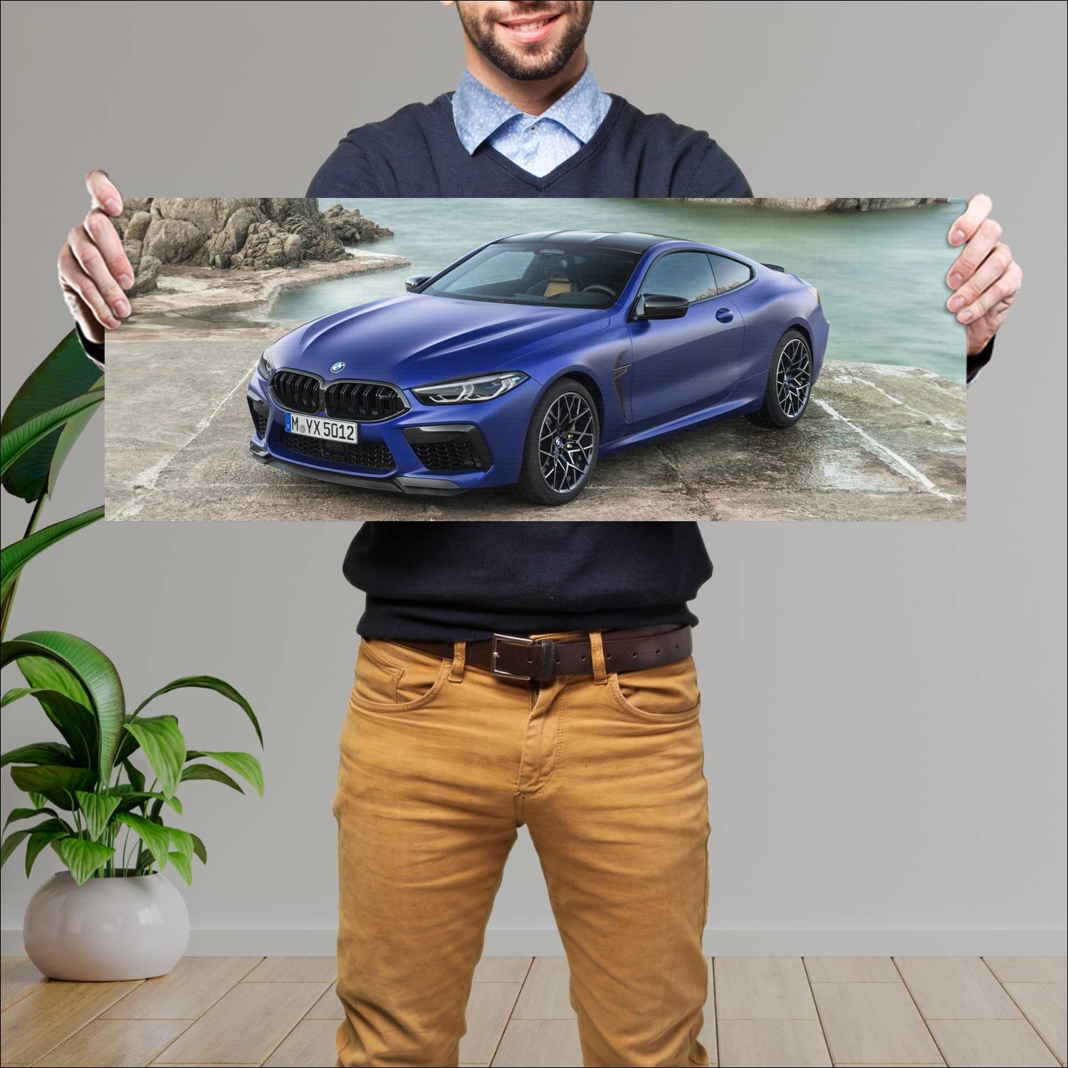 Cuadro grande 30x80cm 2019 bmw m8 coupe competitio 785 Bmw