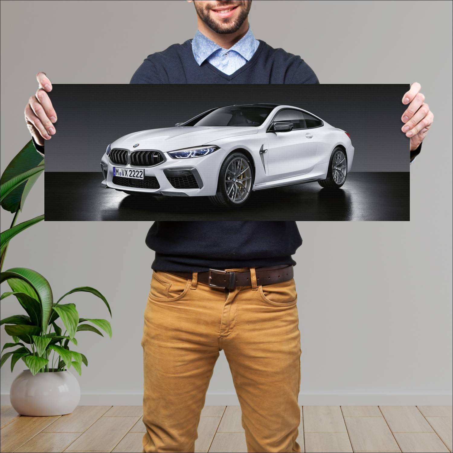Cuadro grande 30x80cm 2019 bmw m8 coupe competitio 788 Bmw