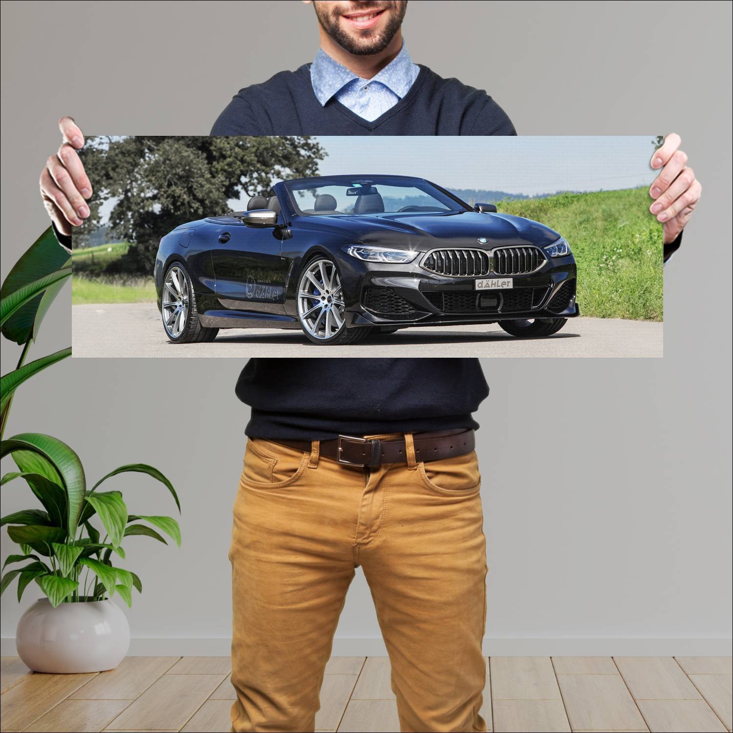 Cuadro grande 30x80cm 2019 bmw m850i convertible b 795 Bmw